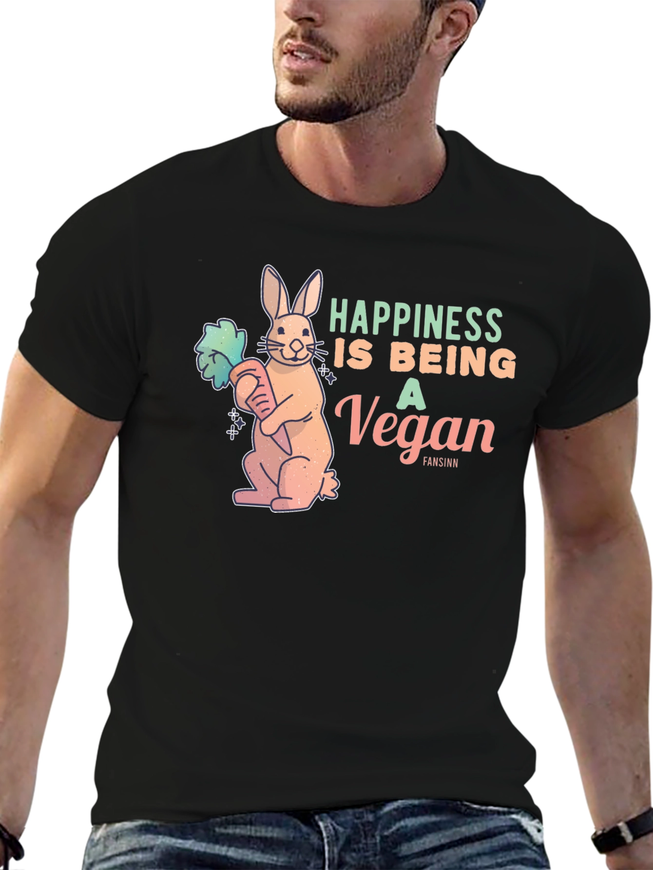 Vegan Rabbit Graphic T-Shirt