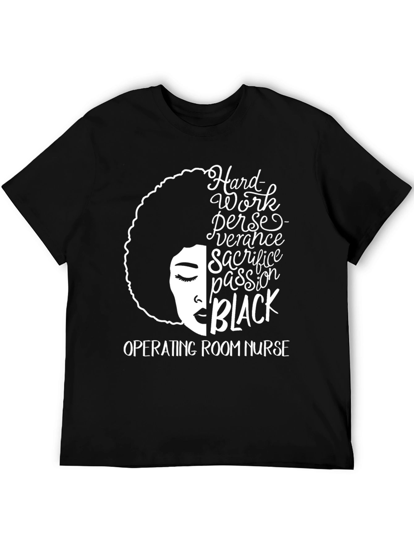 Black Operating Room Nurse Graphic T-Shirt