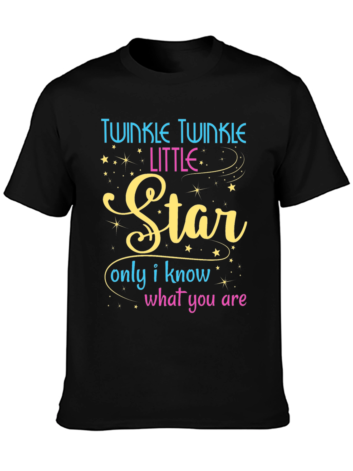 Twinkle Little Star Black T-Shirt