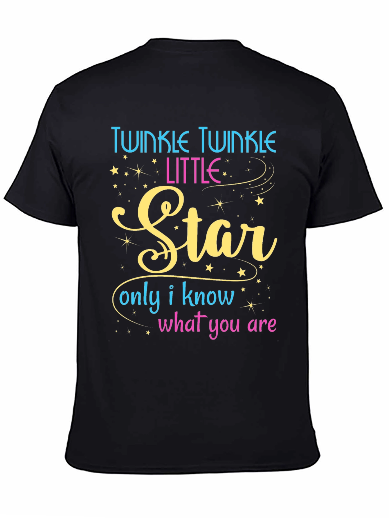 Twinkle Little Star Black T-Shirt