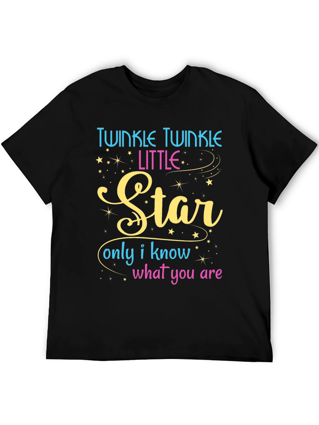 Twinkle Little Star Black T-Shirt