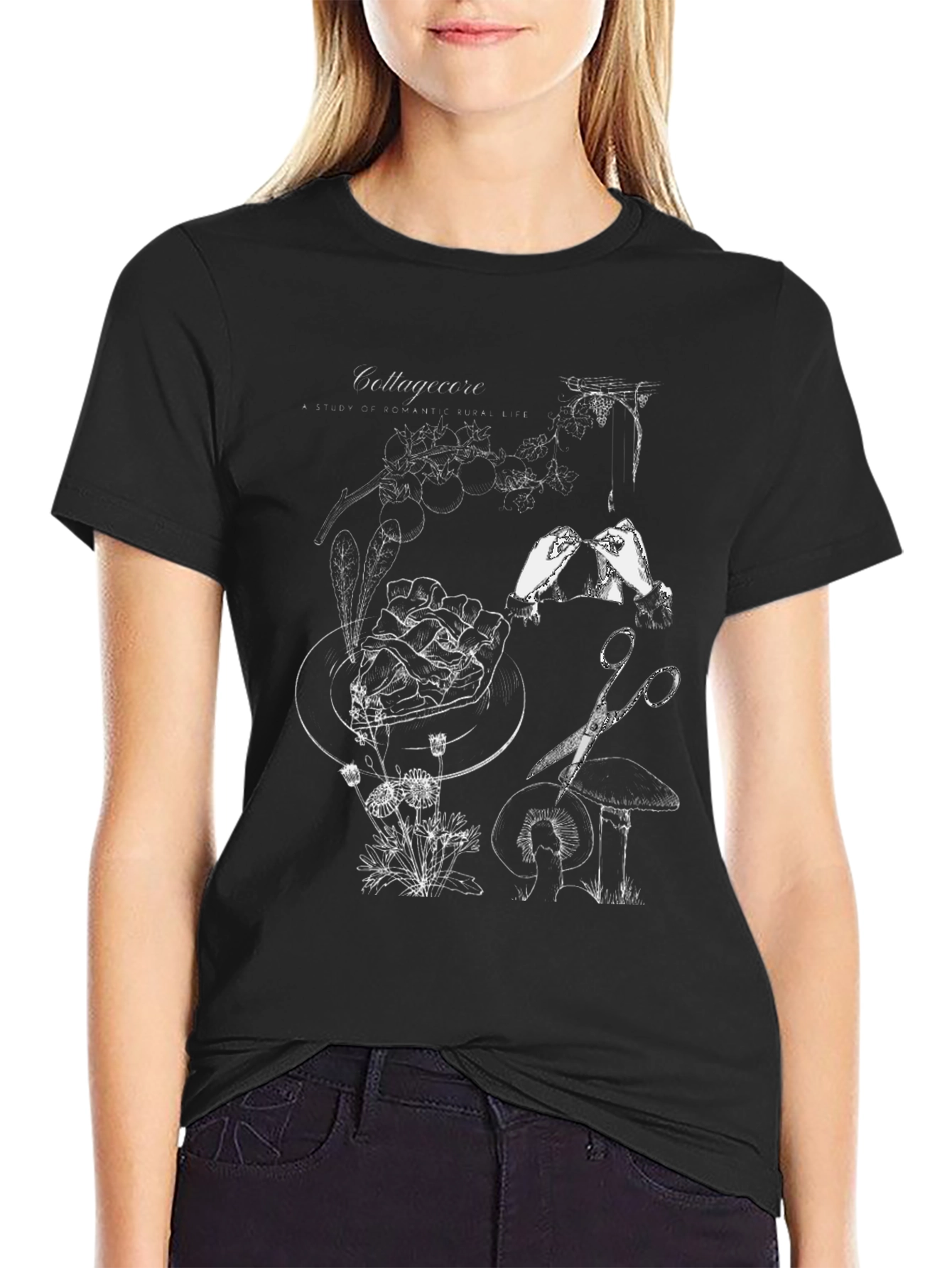 Artistic Collagecore T-Shirt - Black
