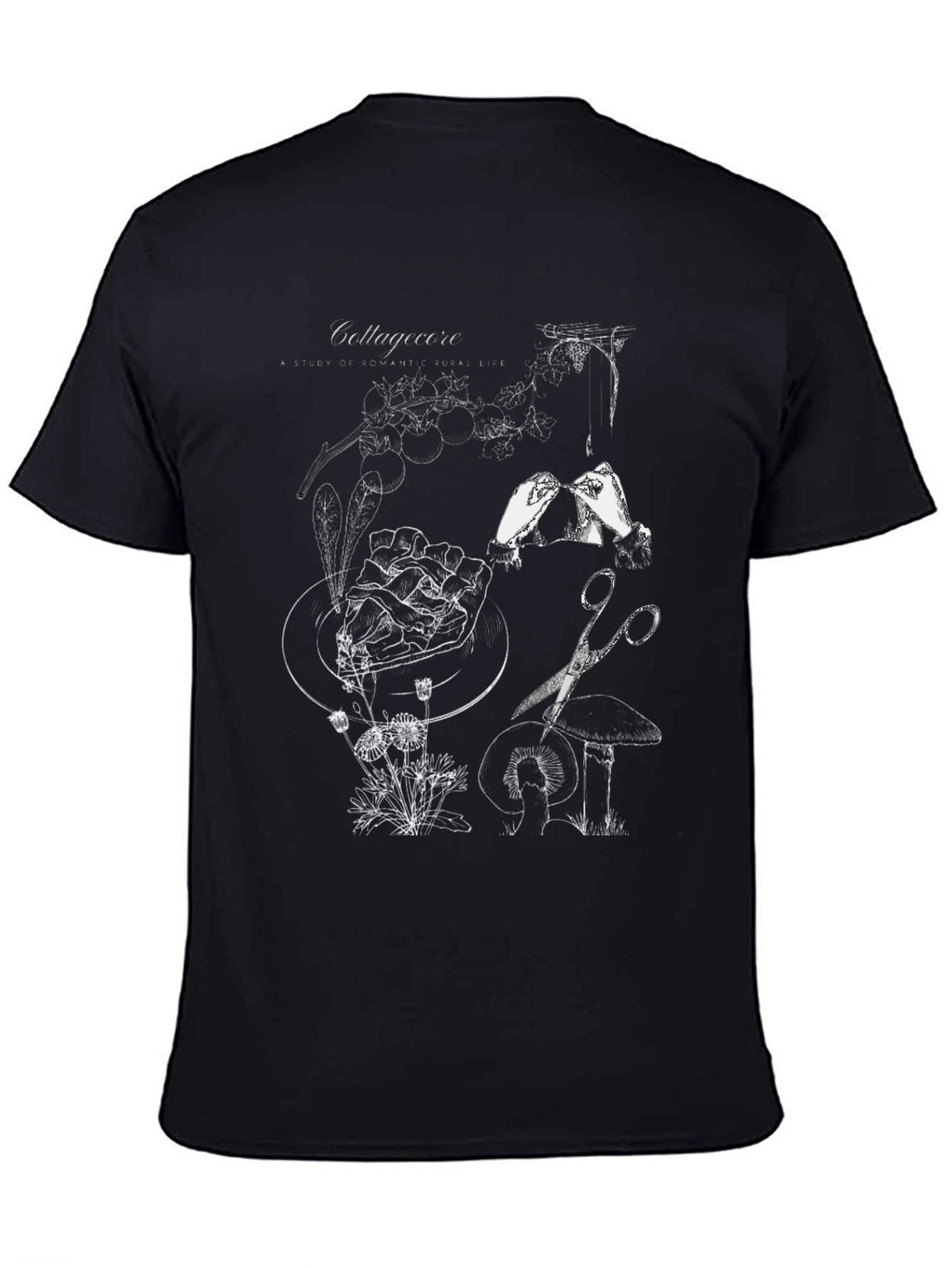 Artistic Collagecore T-Shirt - Black