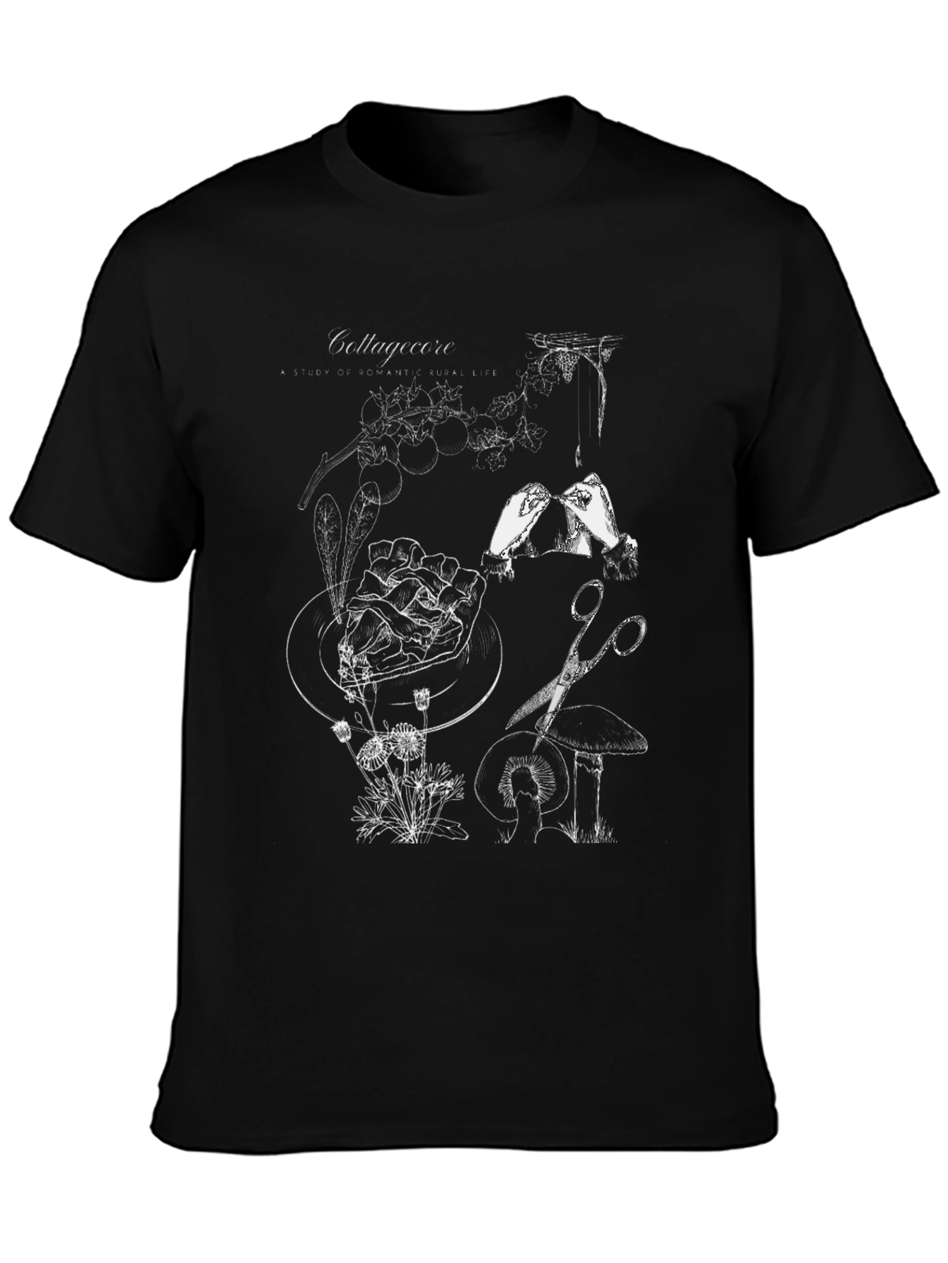Artistic Collagecore T-Shirt - Black