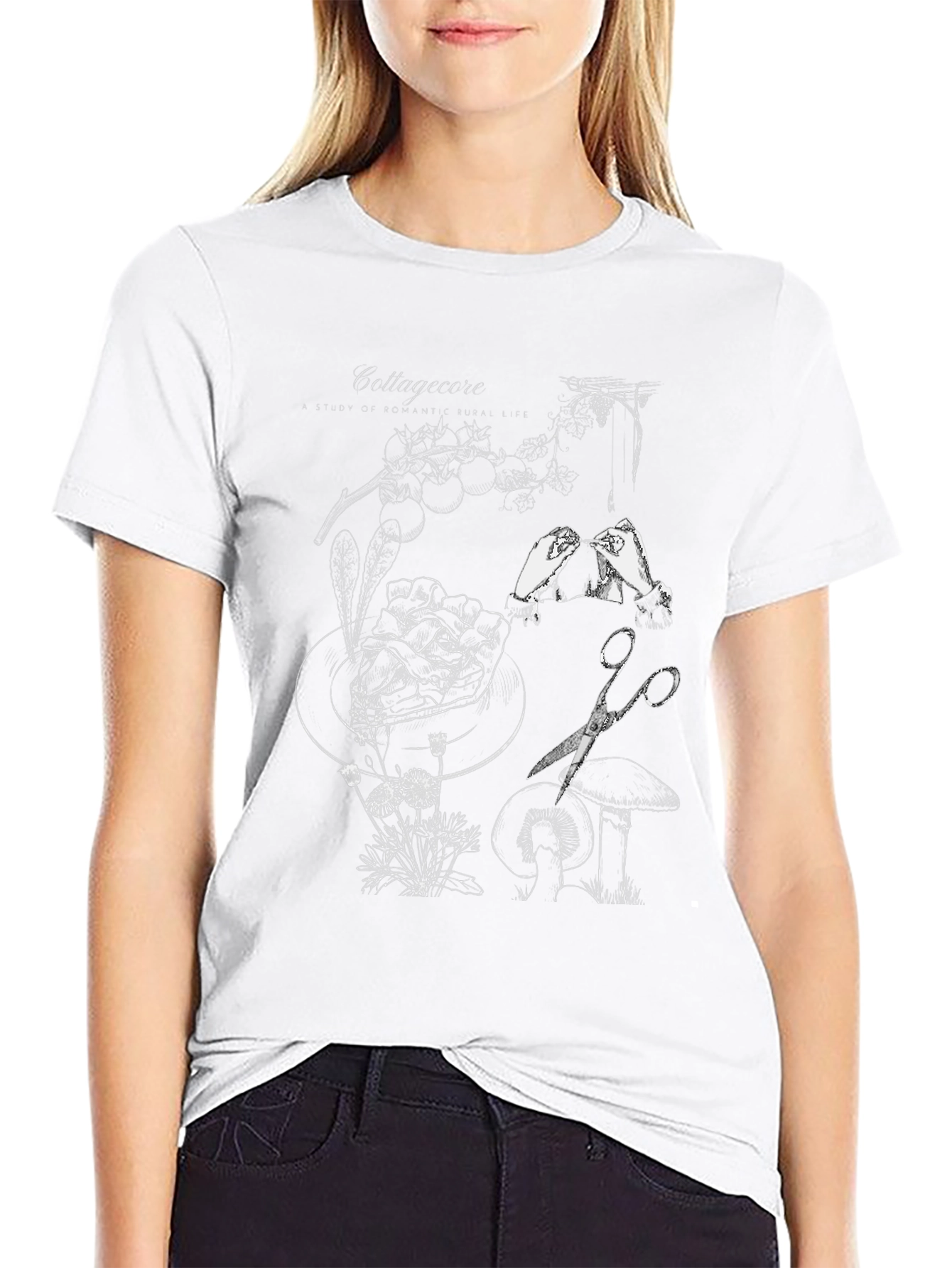 Artistic Collagecore T-Shirt - Black