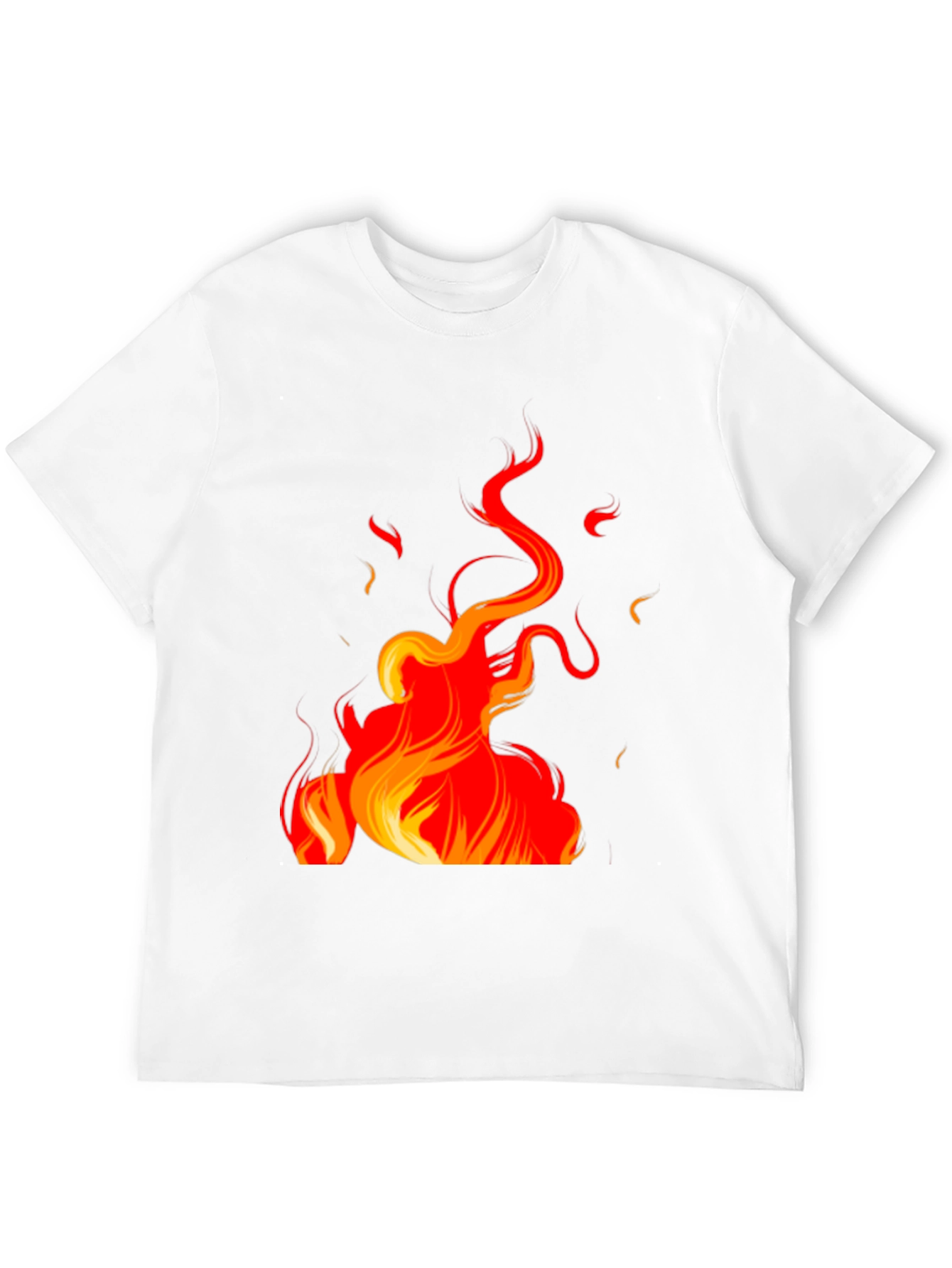Fiery Flames Graphic Black T-Shirt