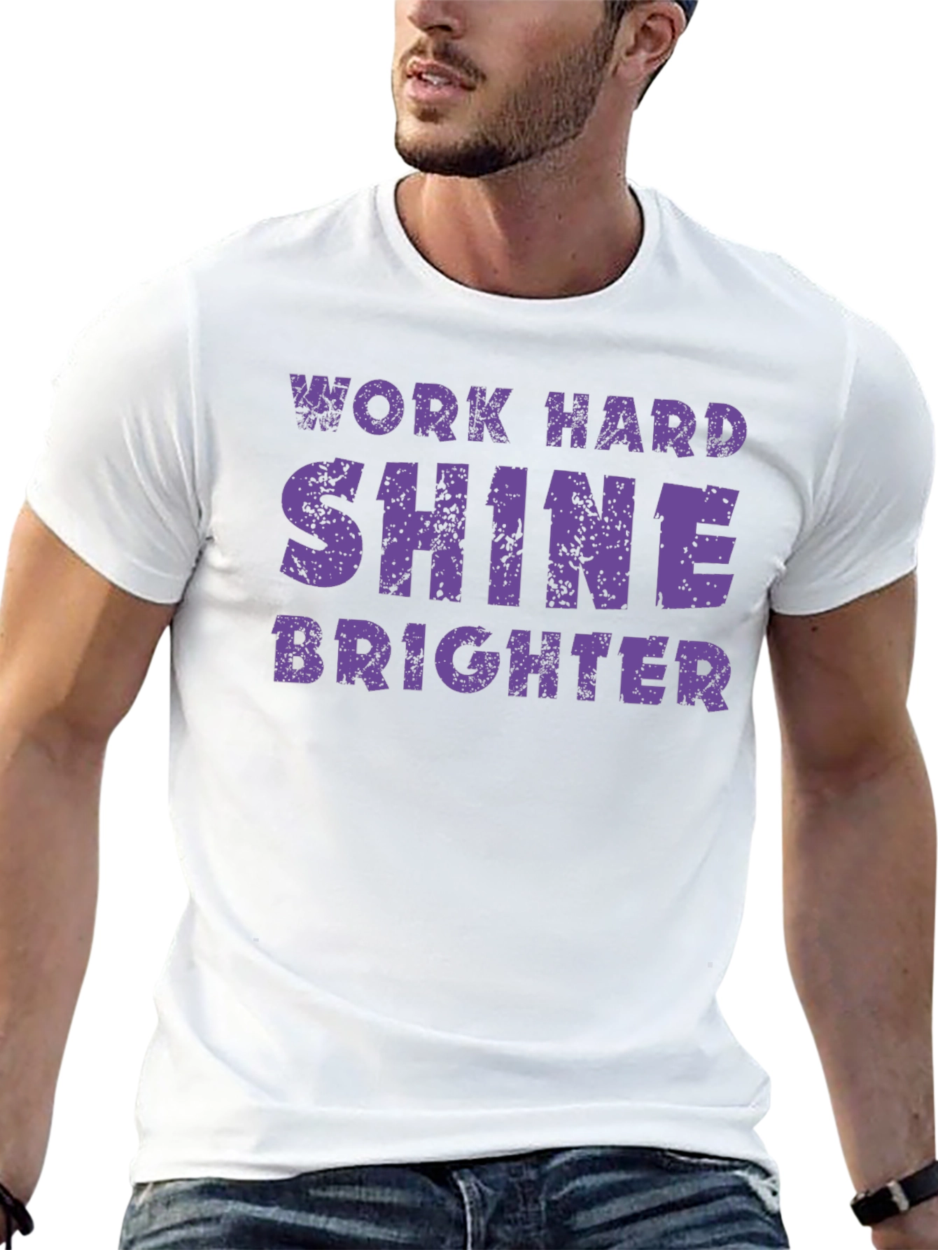 Work Hard Shine Brighter Graphic T-Shirt