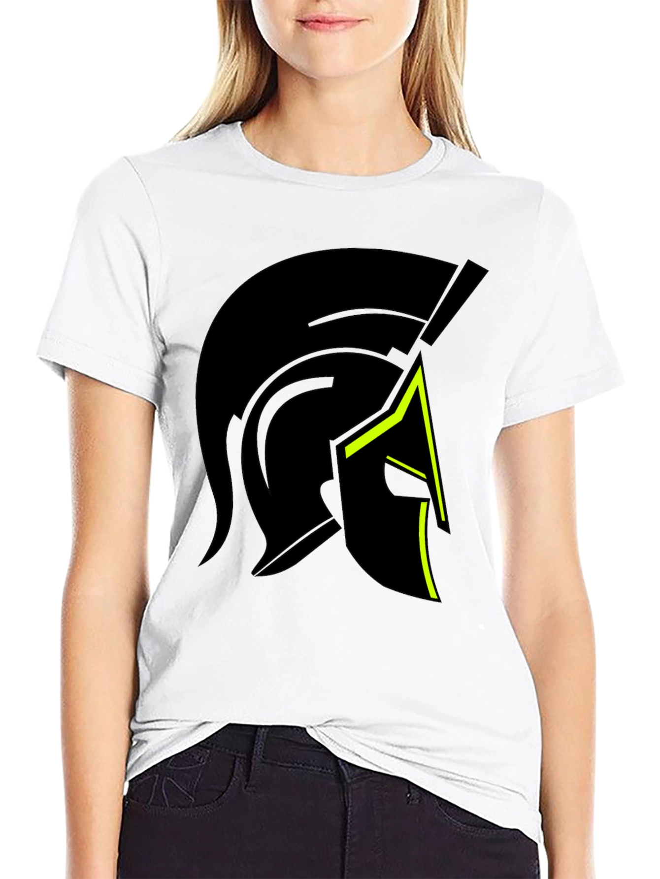 Spartan Helmet Graphic Black T-Shirt