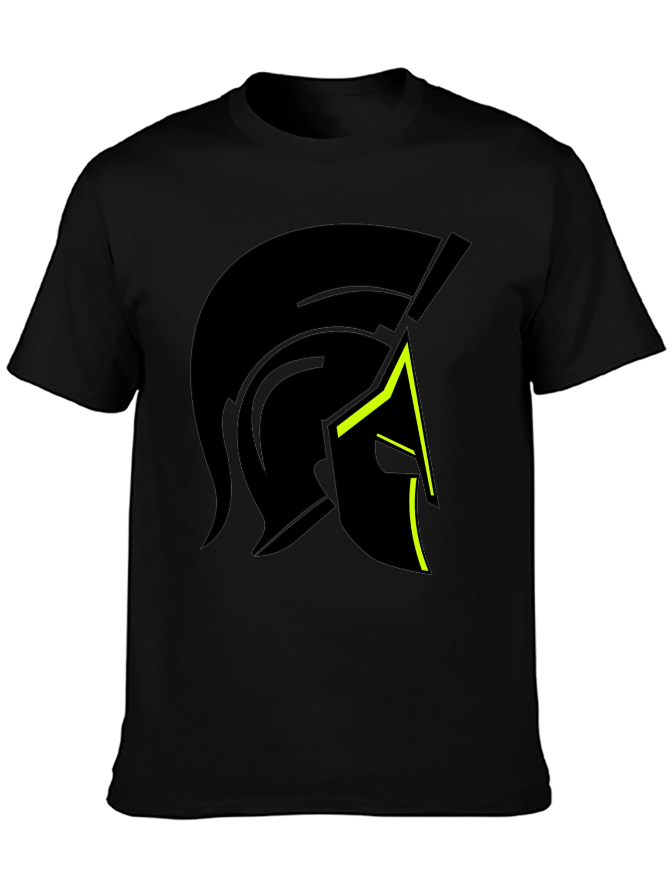 Spartan Helmet Graphic Black T-Shirt
