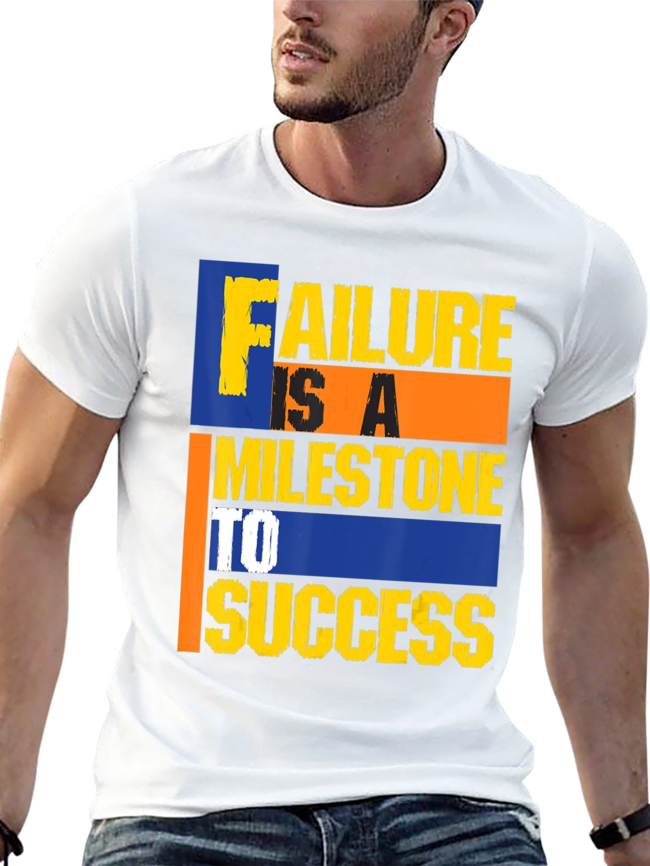 Motivational Failure Milestone to Success Black Tee