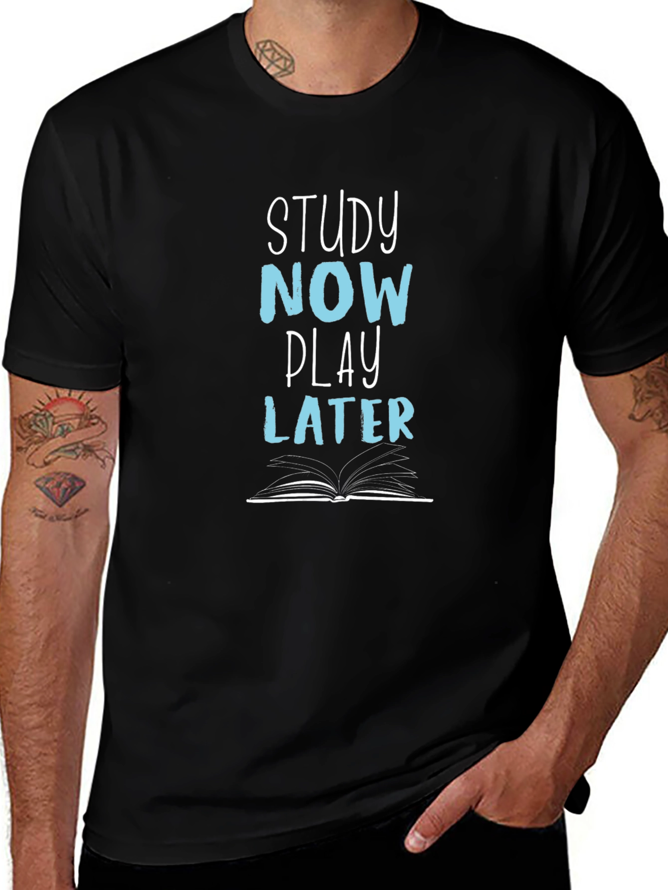 Study Now Play Later Graphic Tee