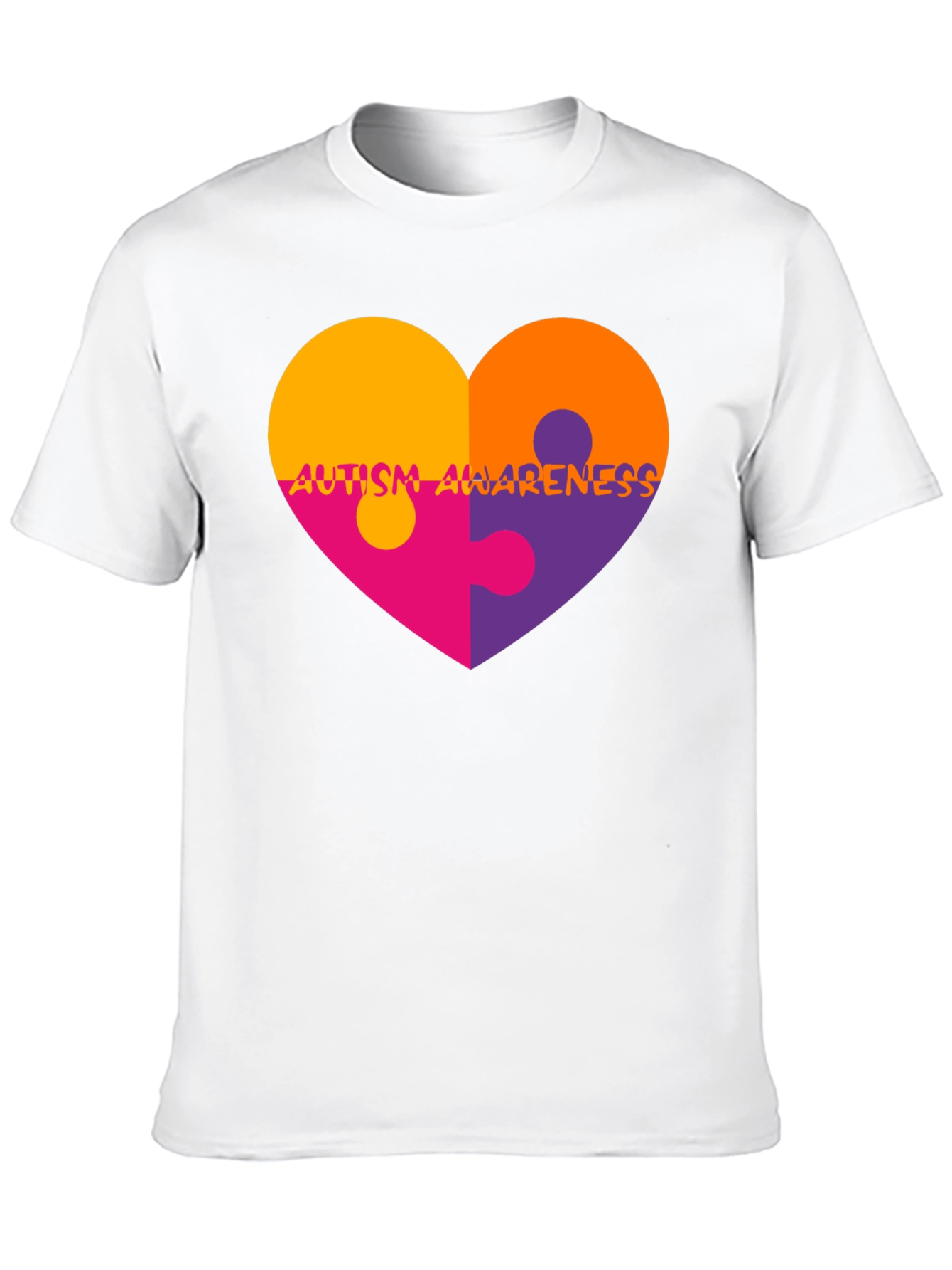Autism Awareness Heart Puzzle T-Shirt