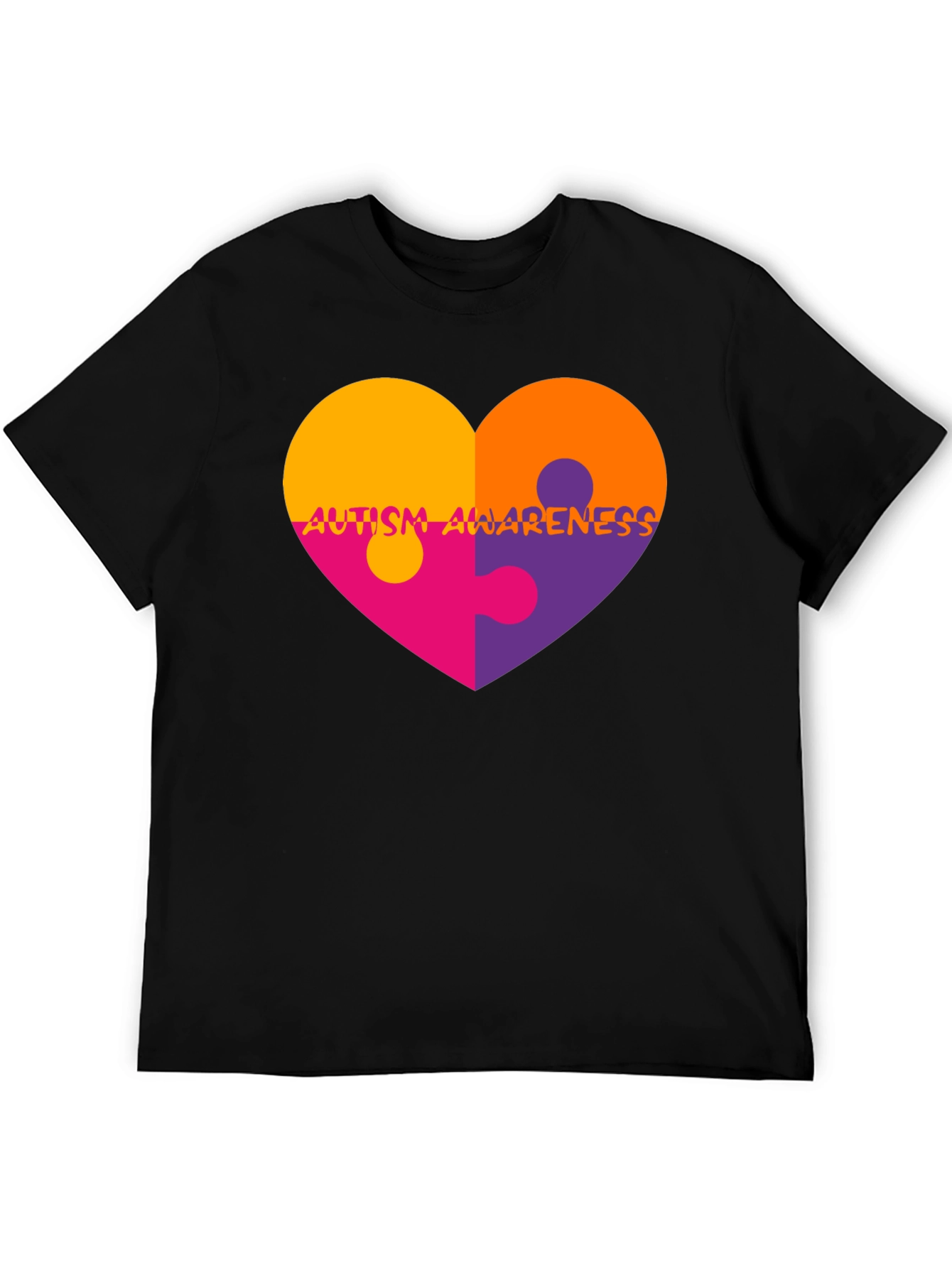 Autism Awareness Heart Puzzle T-Shirt