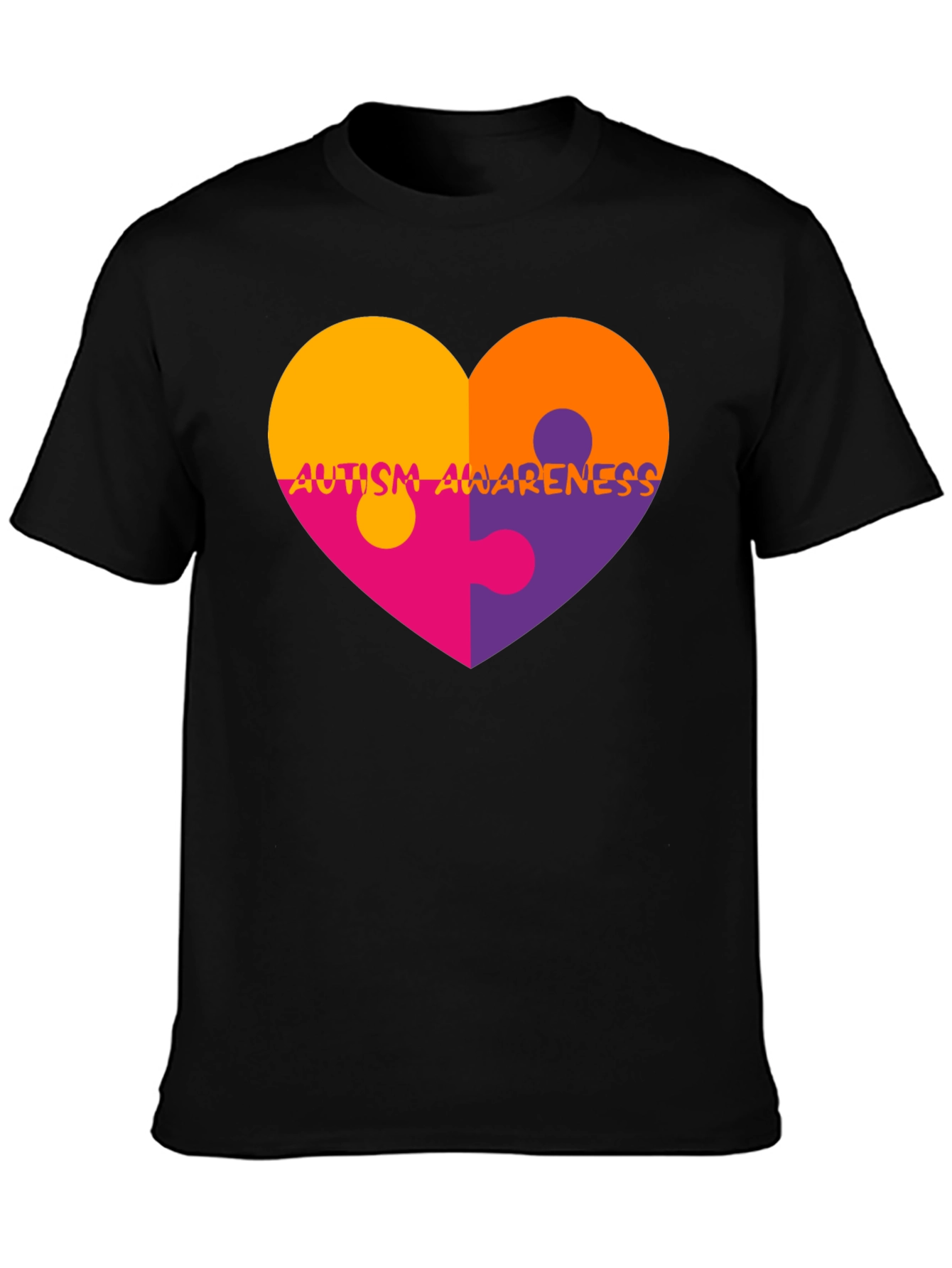 Autism Awareness Heart Puzzle T-Shirt