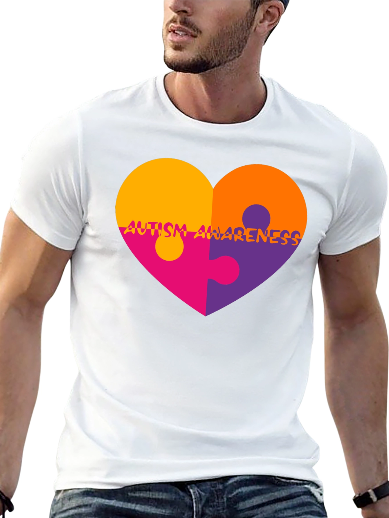 Autism Awareness Heart Puzzle T-Shirt