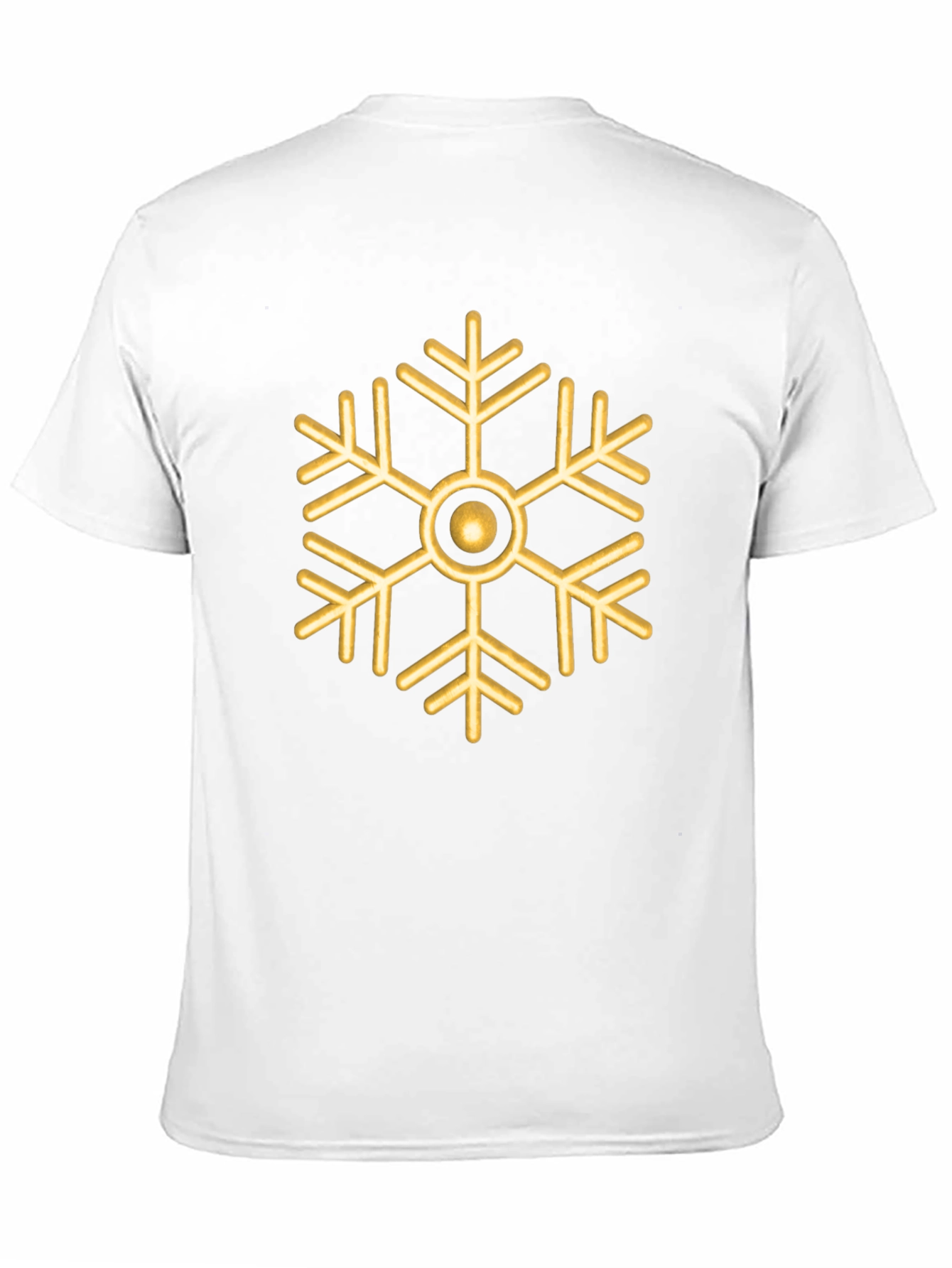 Gold Snowflake Graphic Tee - Stylish Holiday Shirt
