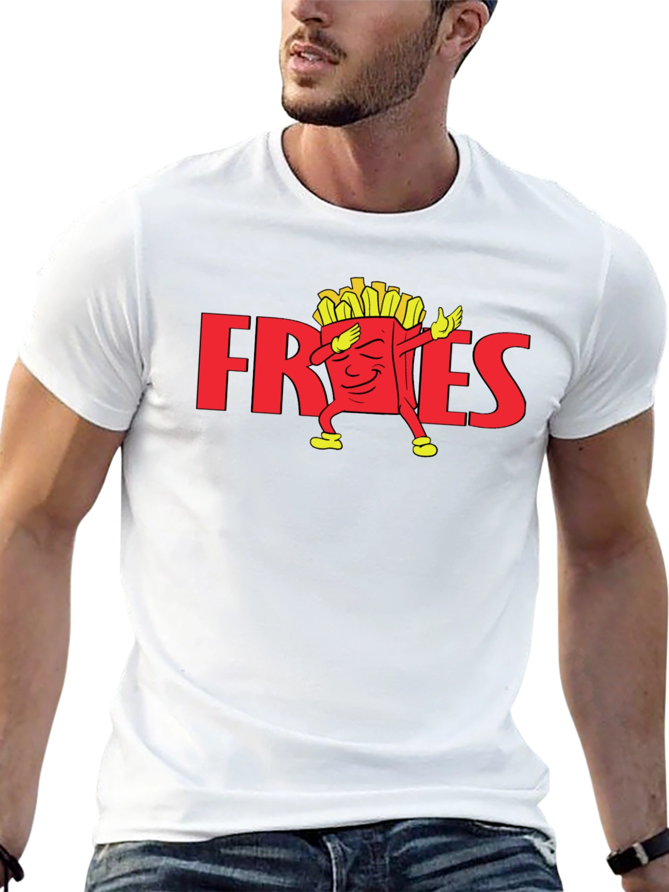 Funny Dabbing Fries Graphic T-Shirt