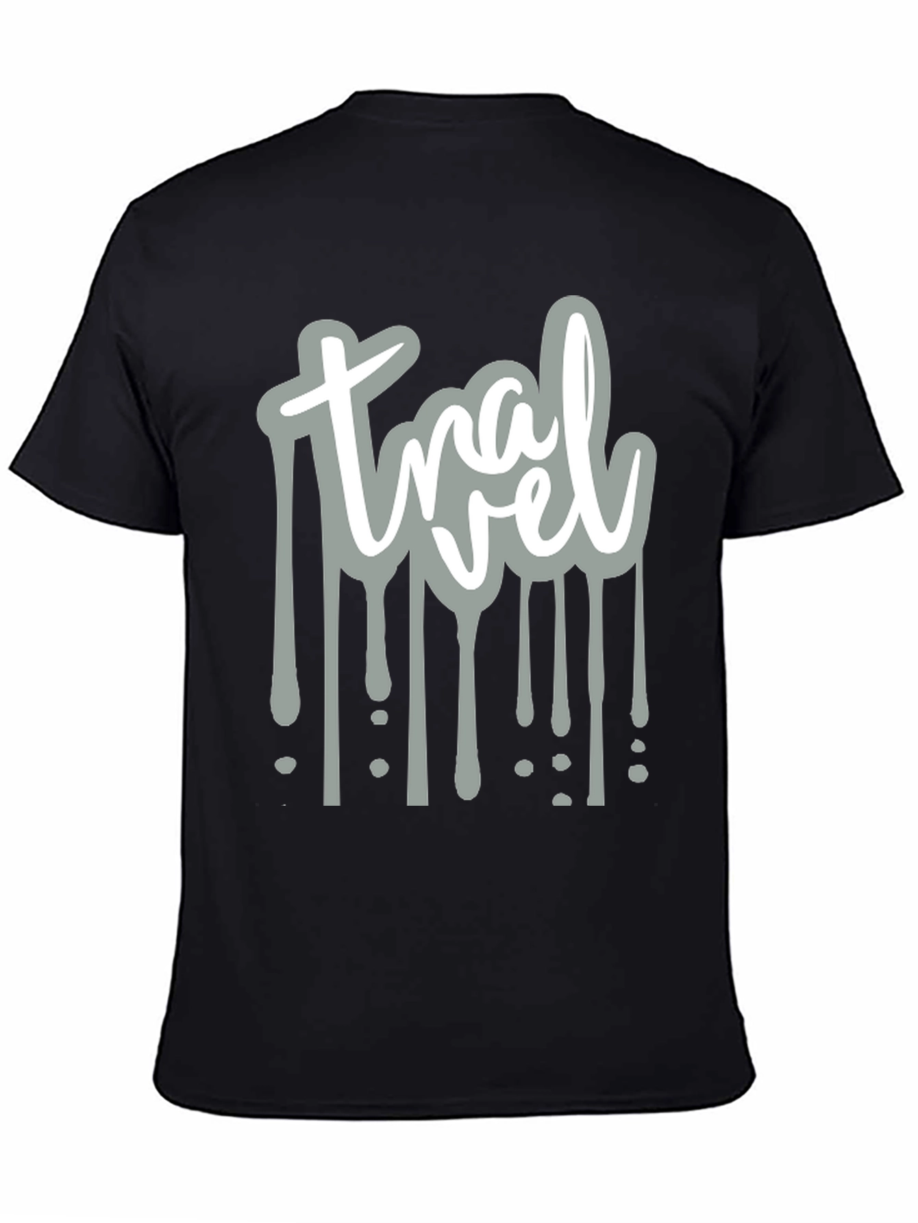 Travel Drip Graphic Tee - Mens Black T-Shirt