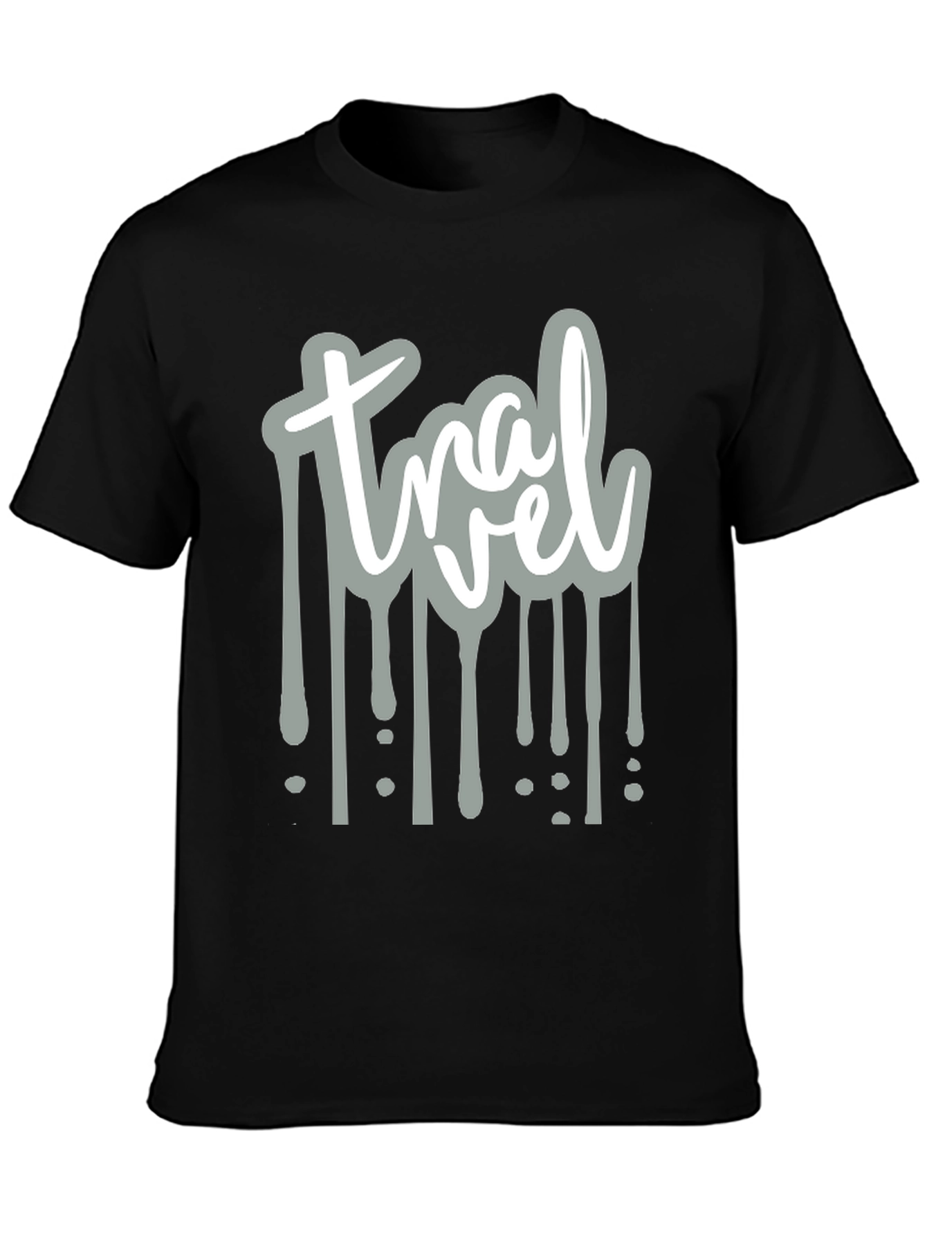 Travel Drip Graphic Tee - Mens Black T-Shirt