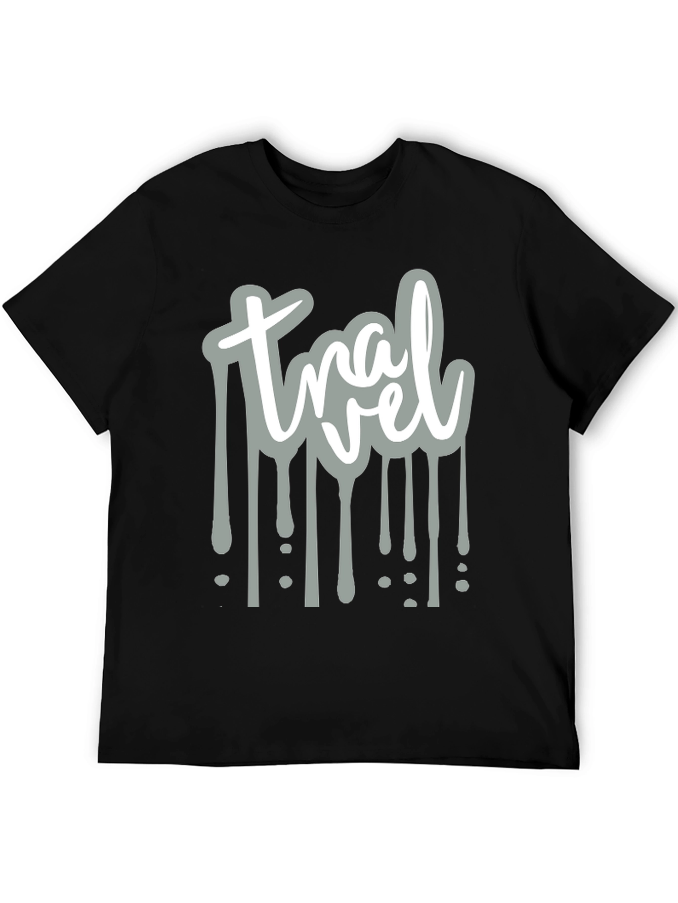 Travel Drip Graphic Tee - Mens Black T-Shirt