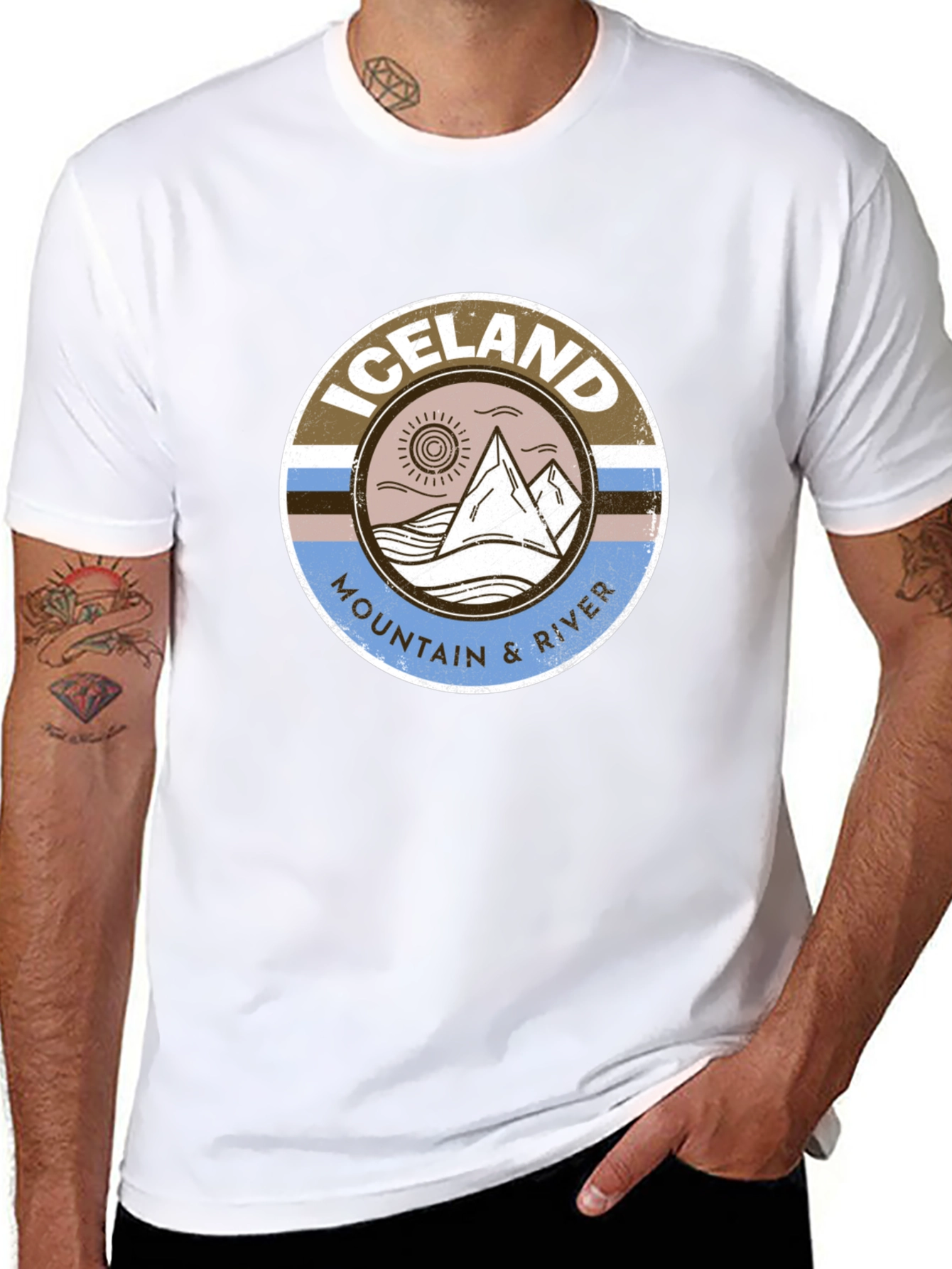 Iceland Mountain & River Graphic Tee
