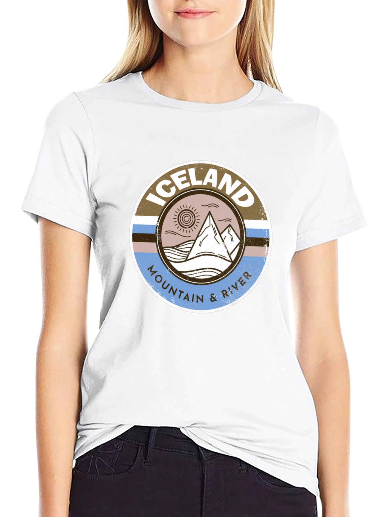 Iceland Mountain & River Graphic Tee