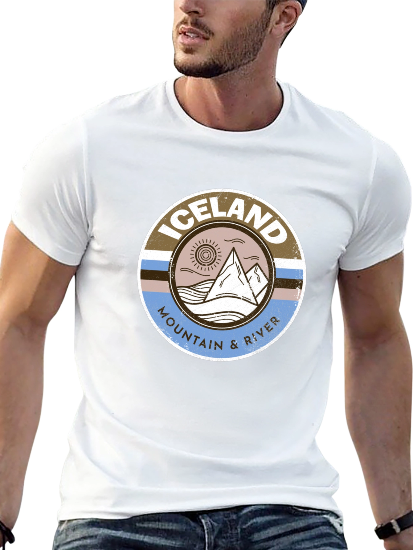 Iceland Mountain & River Graphic Tee