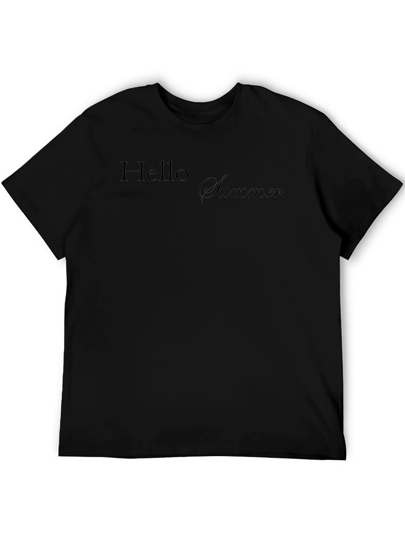 Hello Summer Black T-Shirt