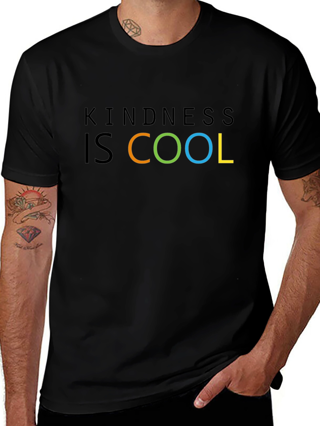 Kindness is Cool Graphic Tee - Black