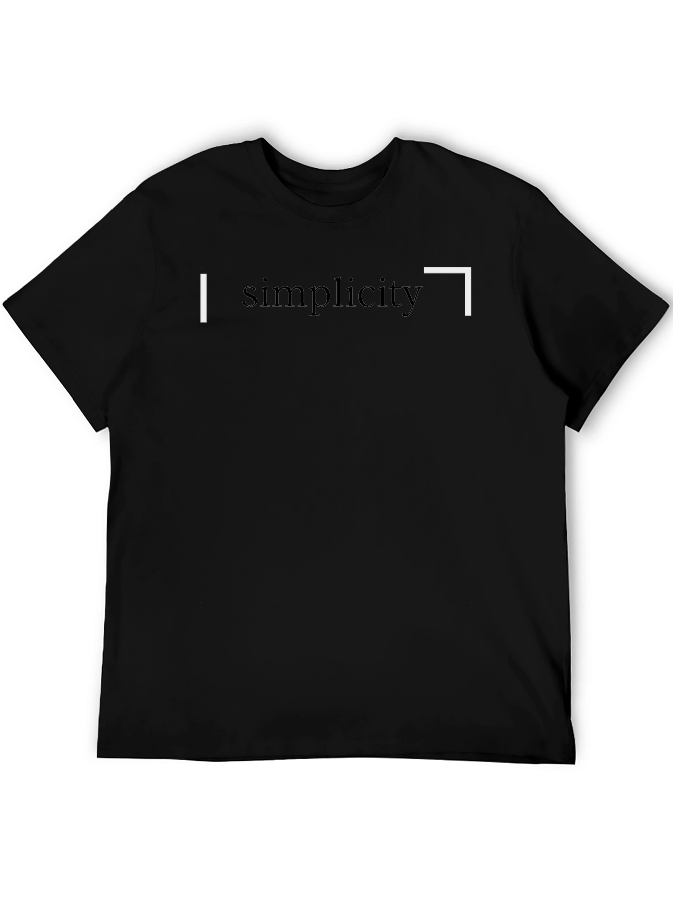 Minimalist Simplicity Graphic Black T-Shirt