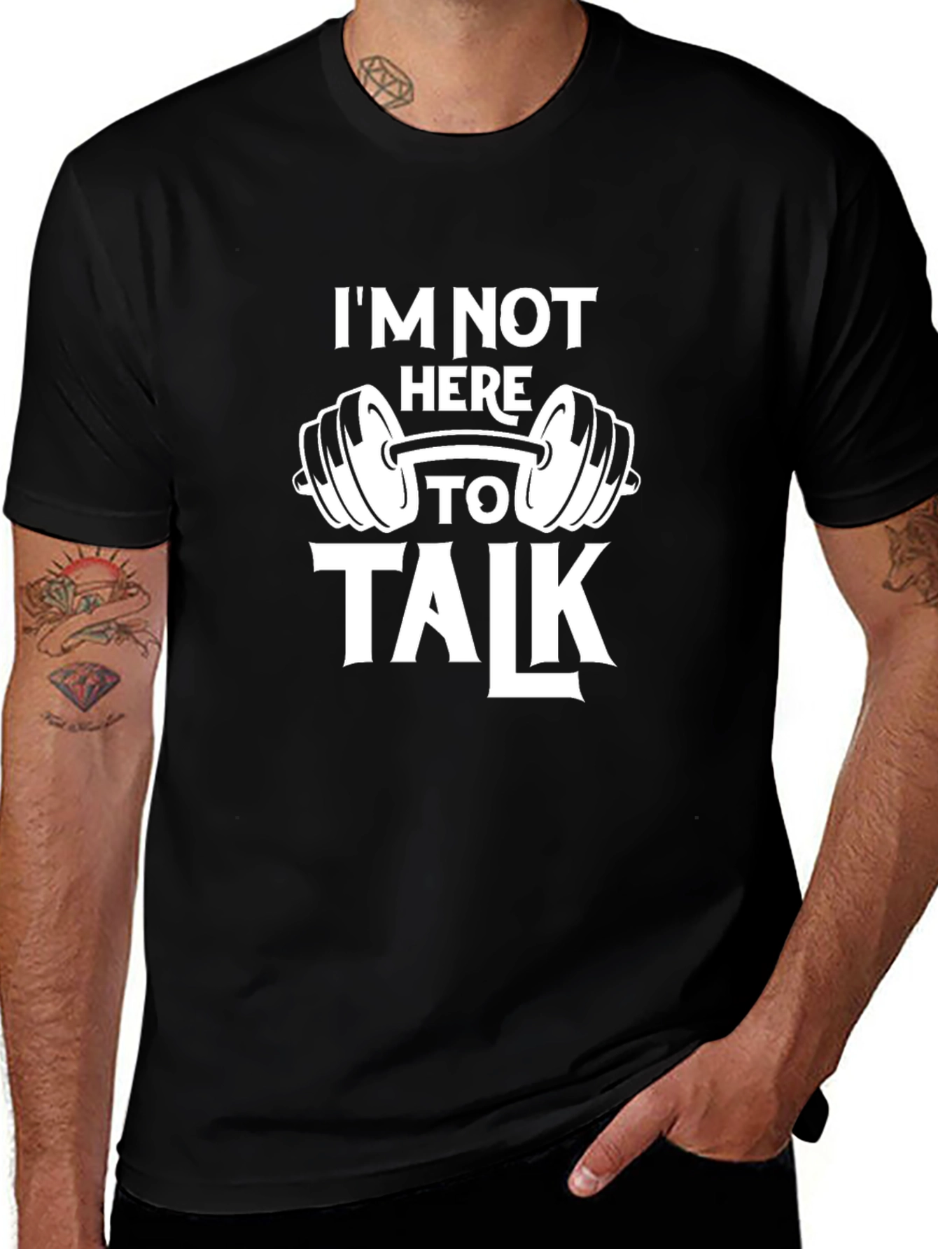 Gym Motivation T-Shirt - Im Not Here To Talk
