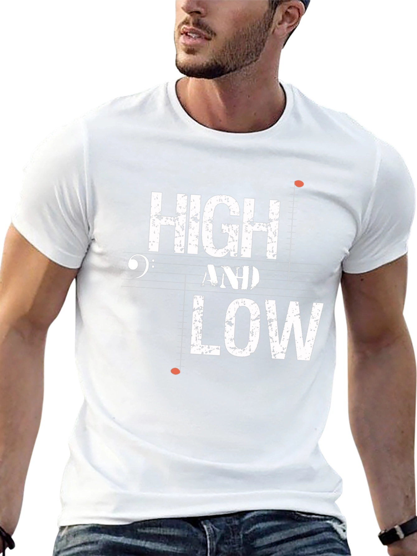 High and Low Music T-Shirt