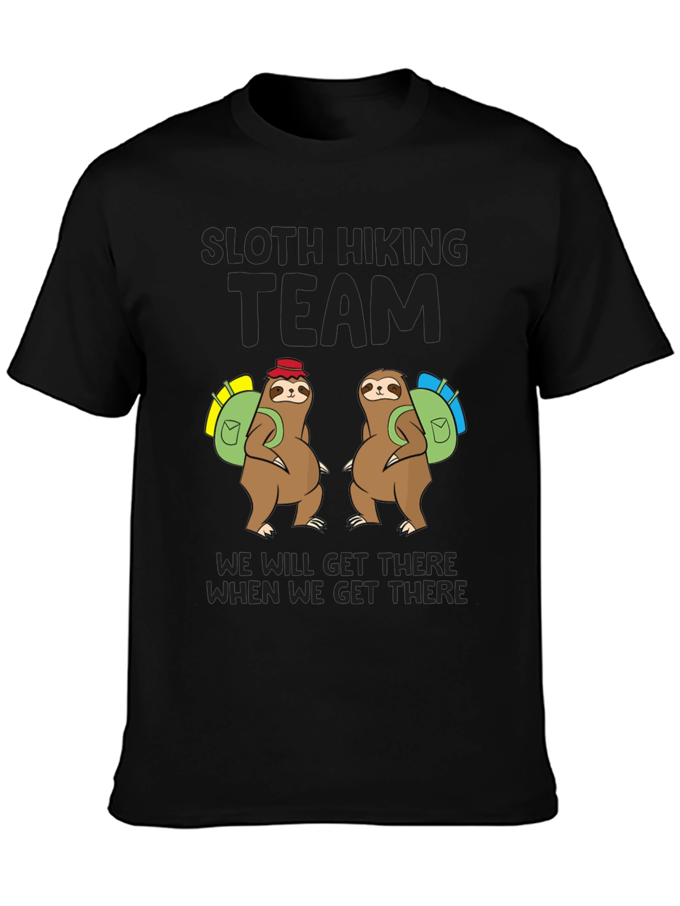 Sloth Hiking Team T-Shirt - Funny Adventure Tee