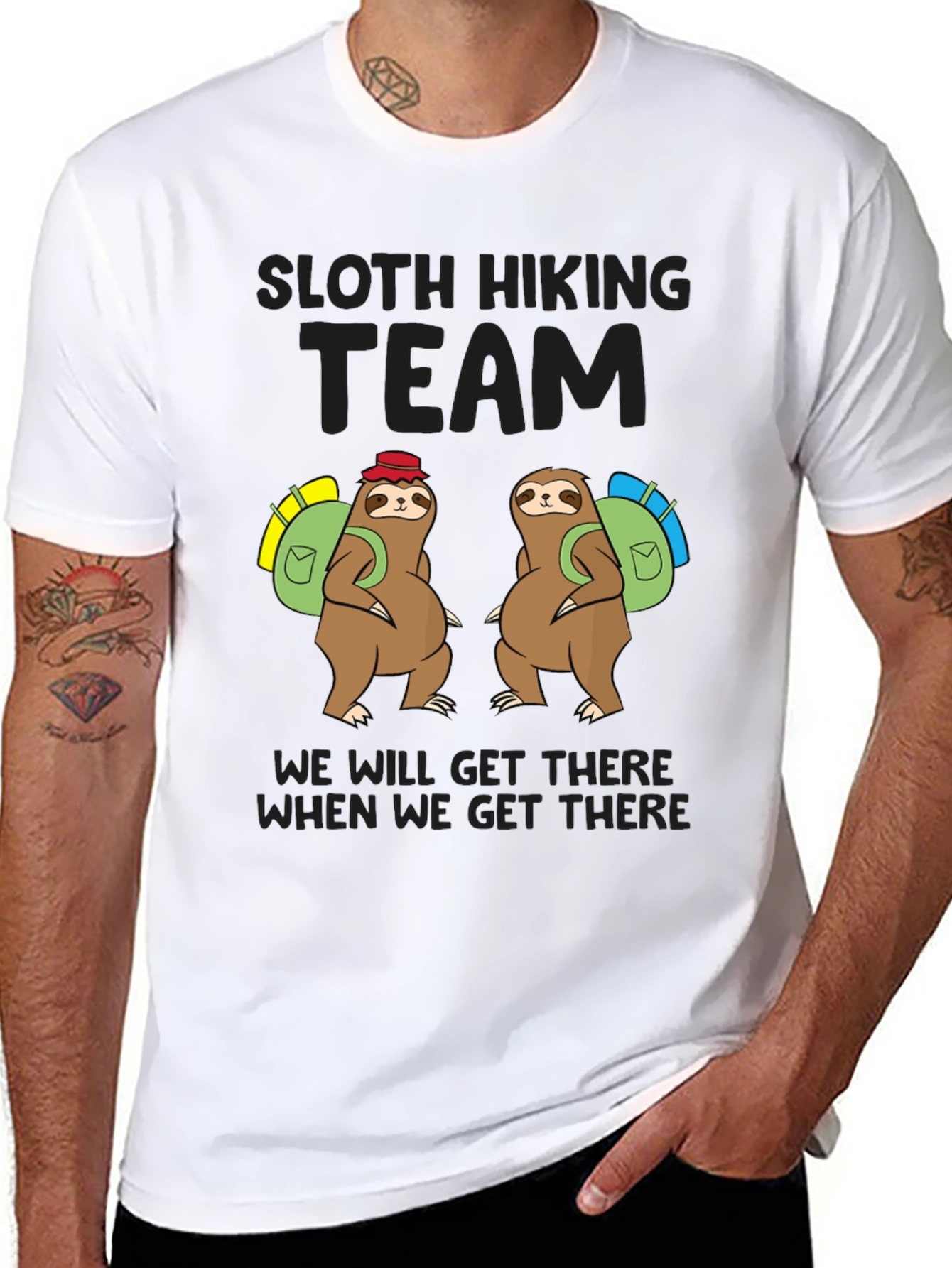 Sloth Hiking Team T-Shirt - Funny Adventure Tee
