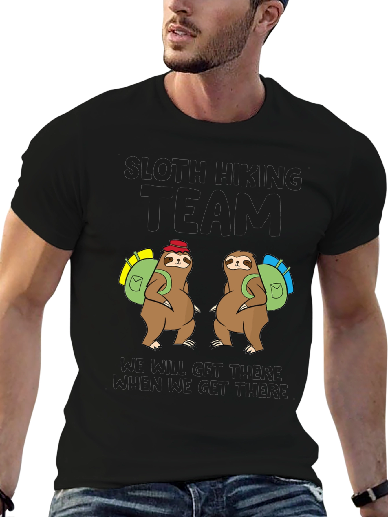 Sloth Hiking Team T-Shirt - Funny Adventure Tee