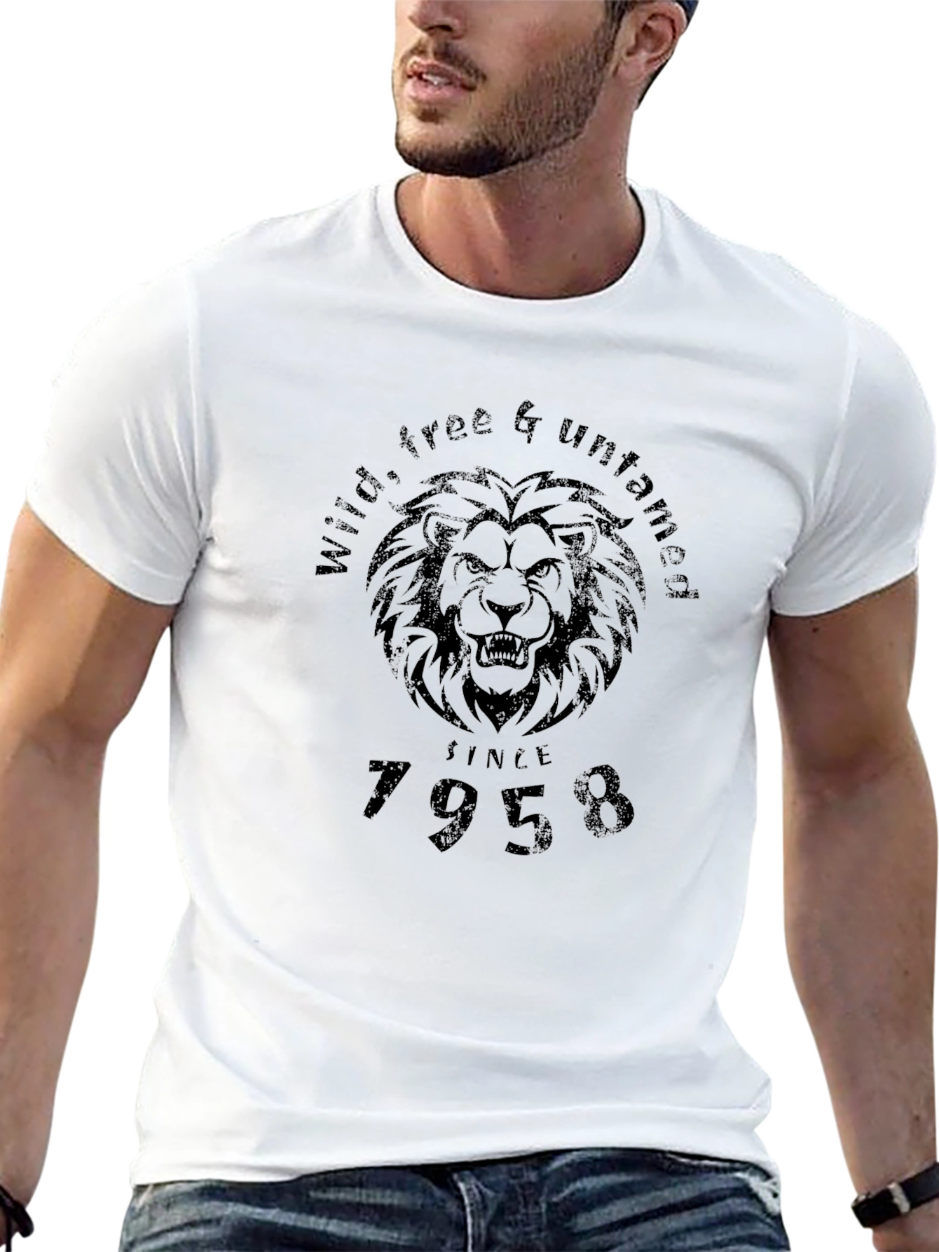 Wild Free & Untamed Lion Graphic T-Shirt