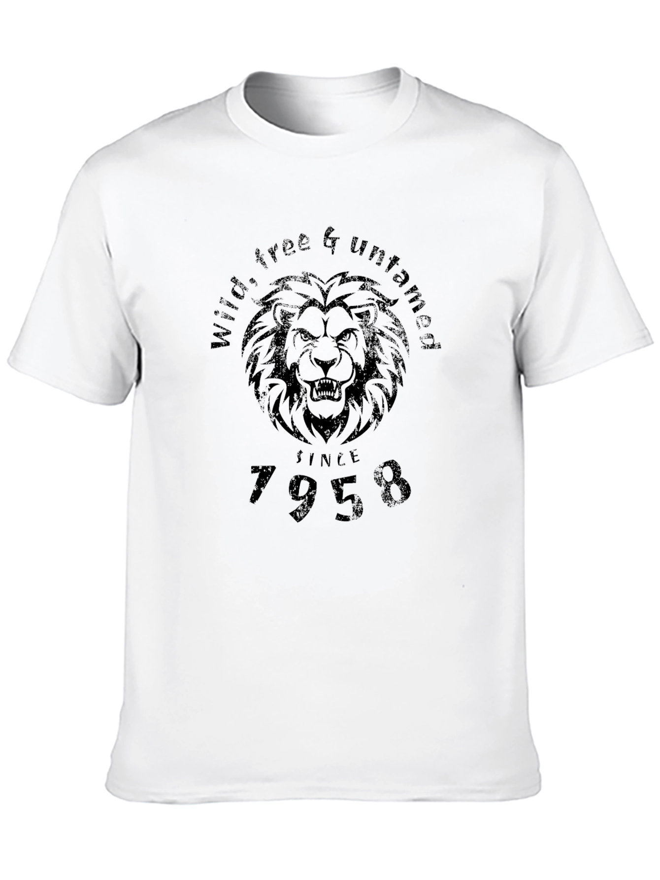 Wild Free & Untamed Lion Graphic T-Shirt