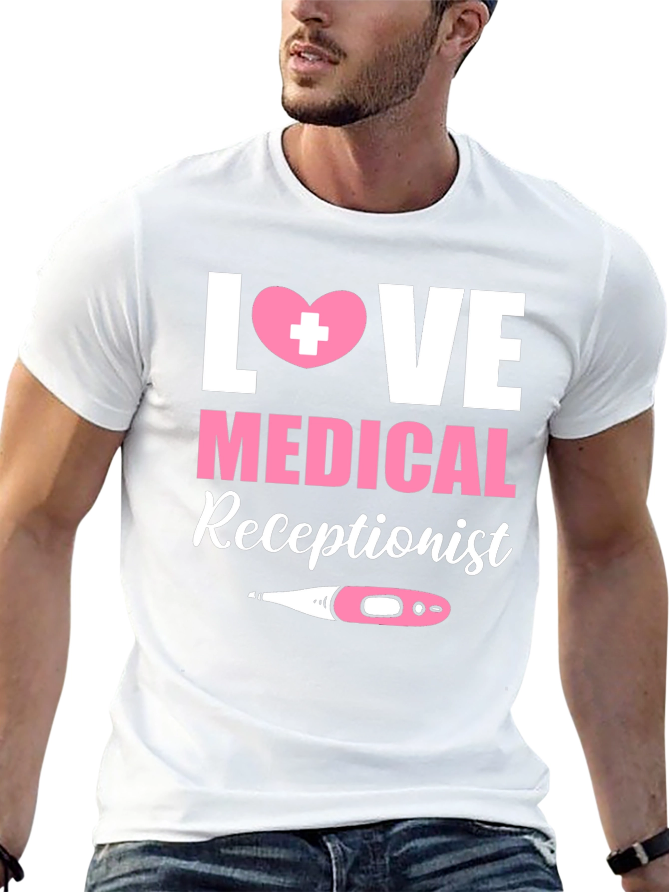 Love Medical Receptionist Graphic T-Shirt