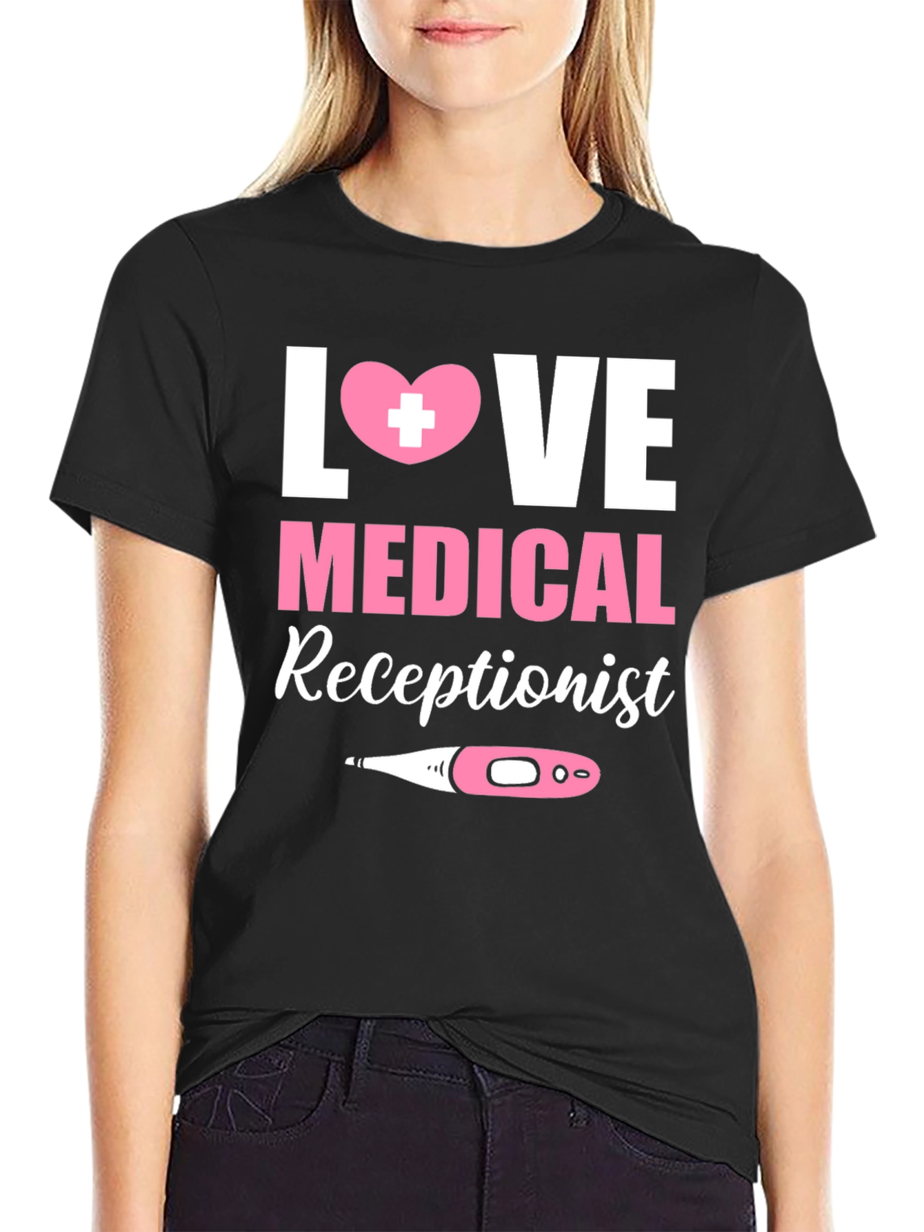 Love Medical Receptionist Graphic T-Shirt