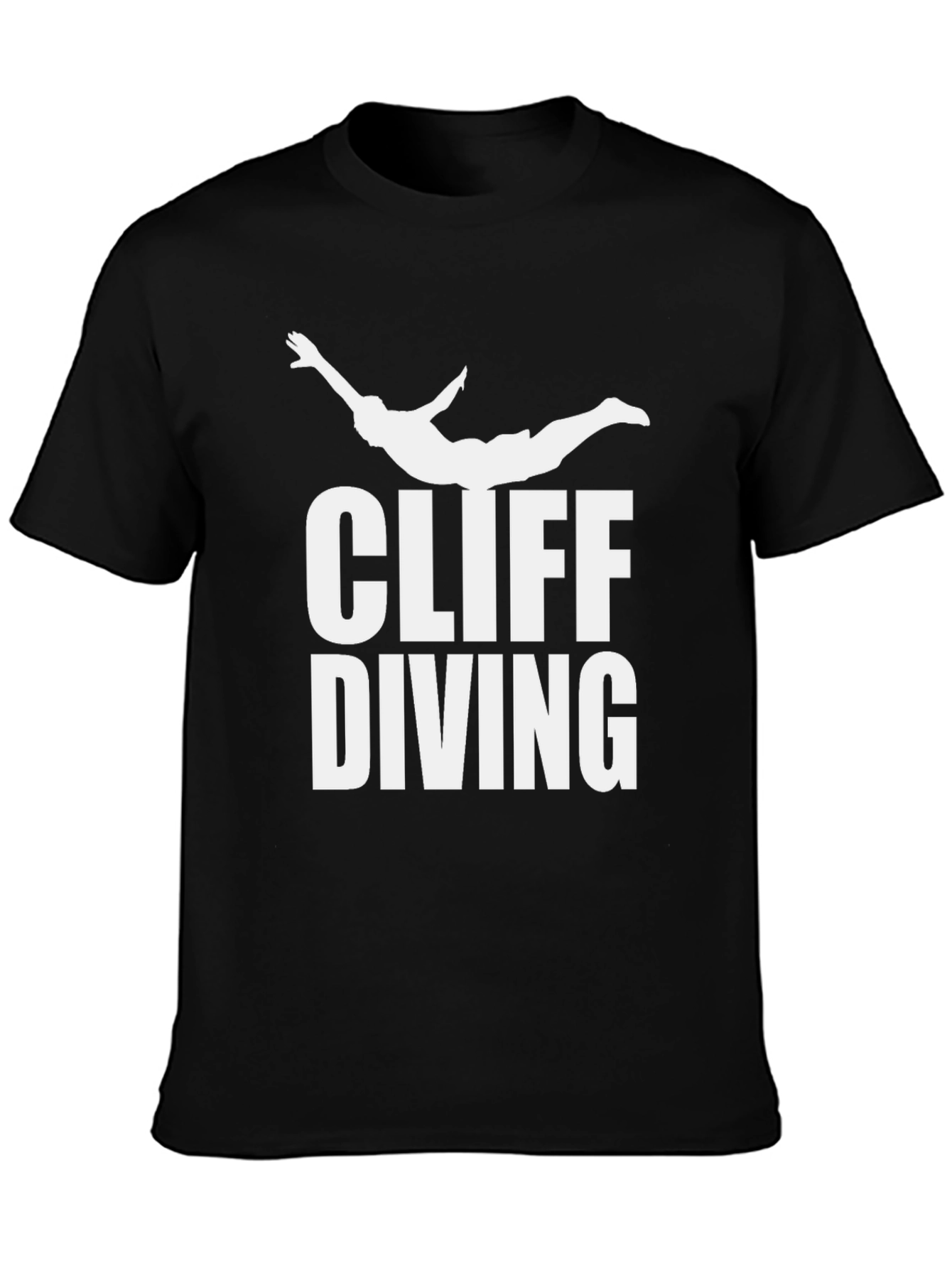 Cliff Diving T-Shirt - Black Graphic Tee