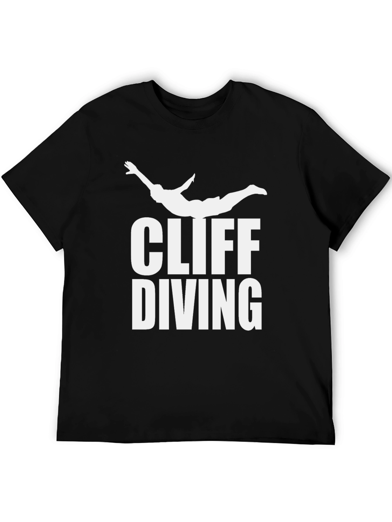 Cliff Diving T-Shirt - Black Graphic Tee