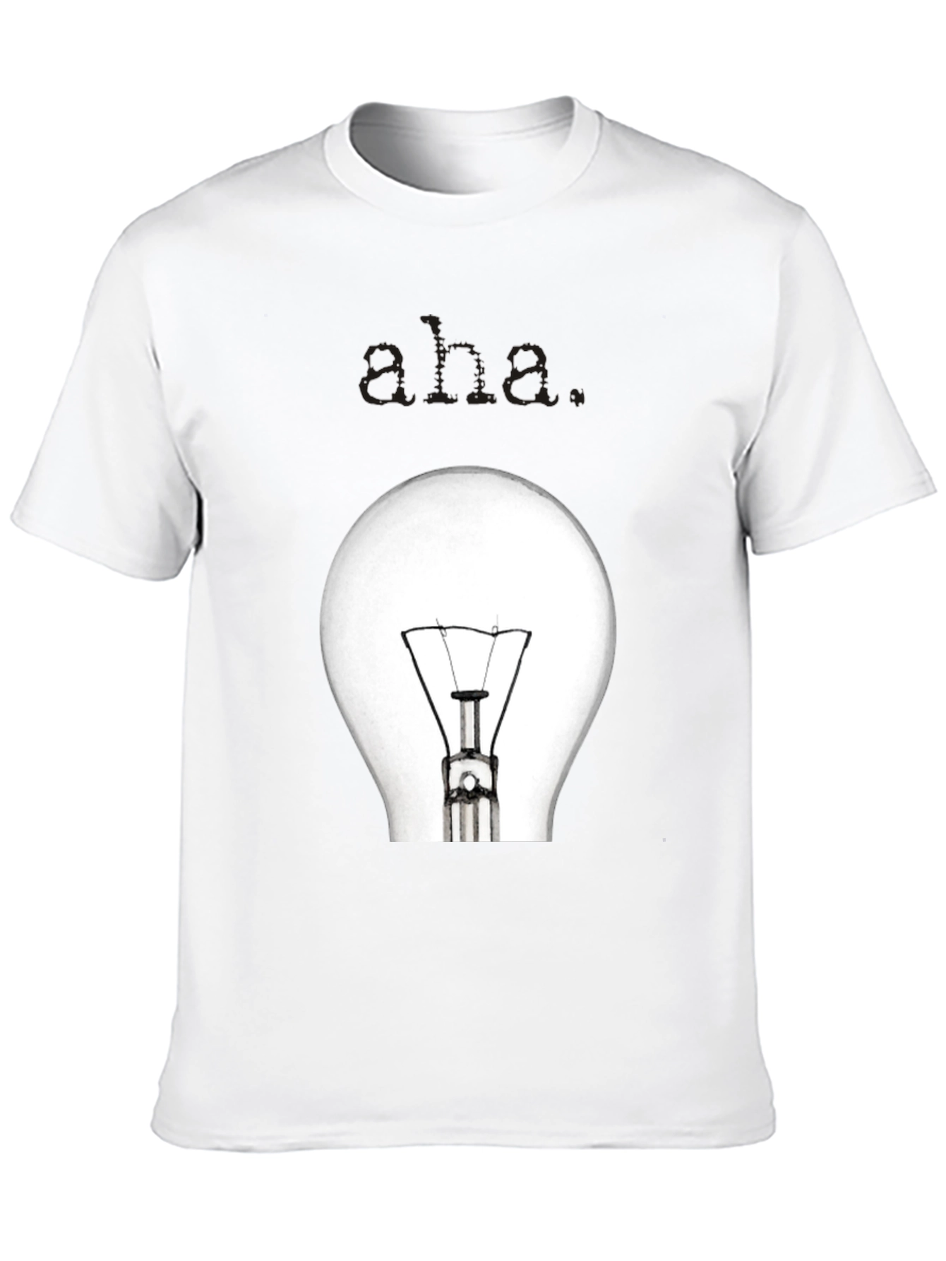 Aha. Lightbulb Graphic Tee - Mens Black T-Shirt