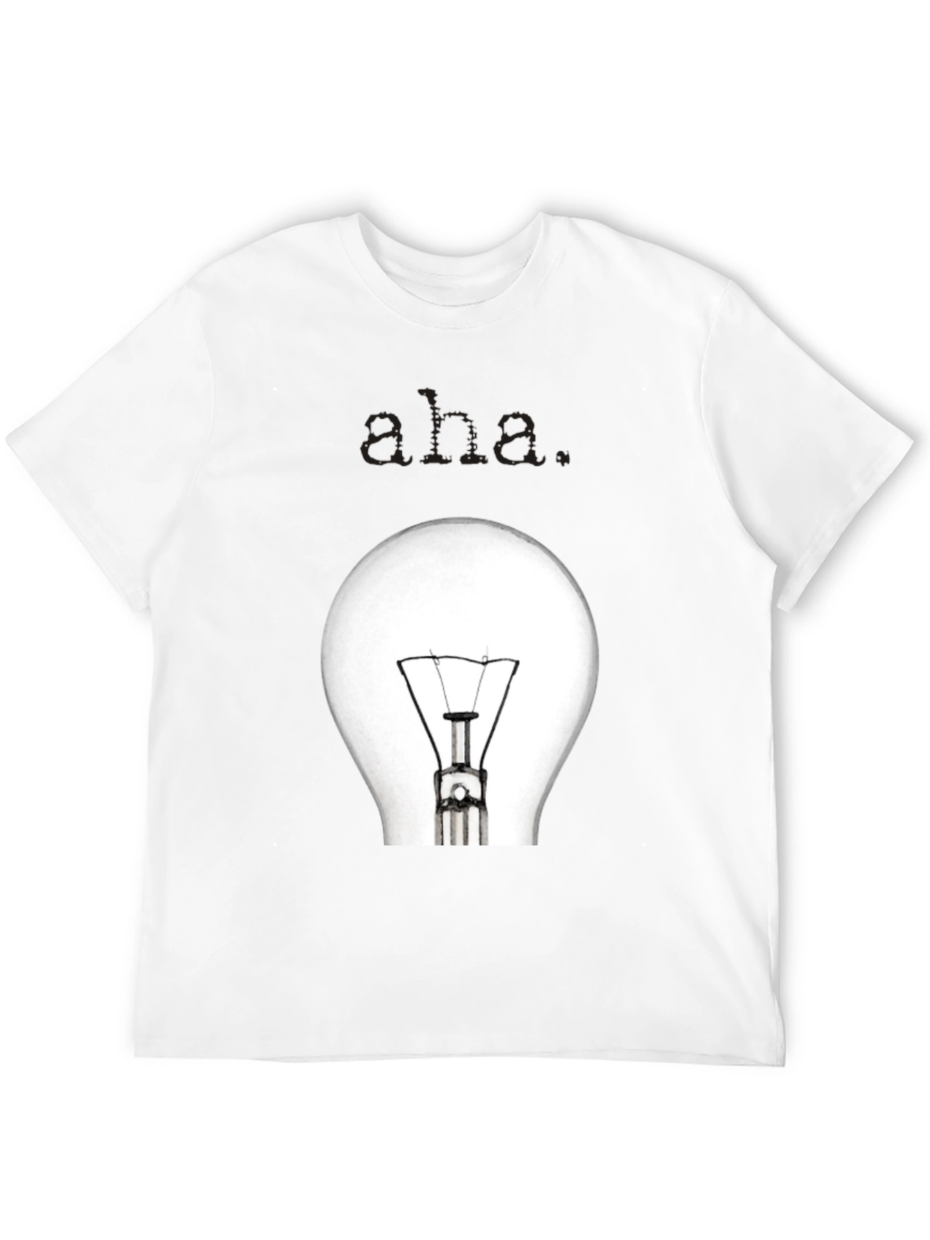 Aha. Lightbulb Graphic Tee - Mens Black T-Shirt