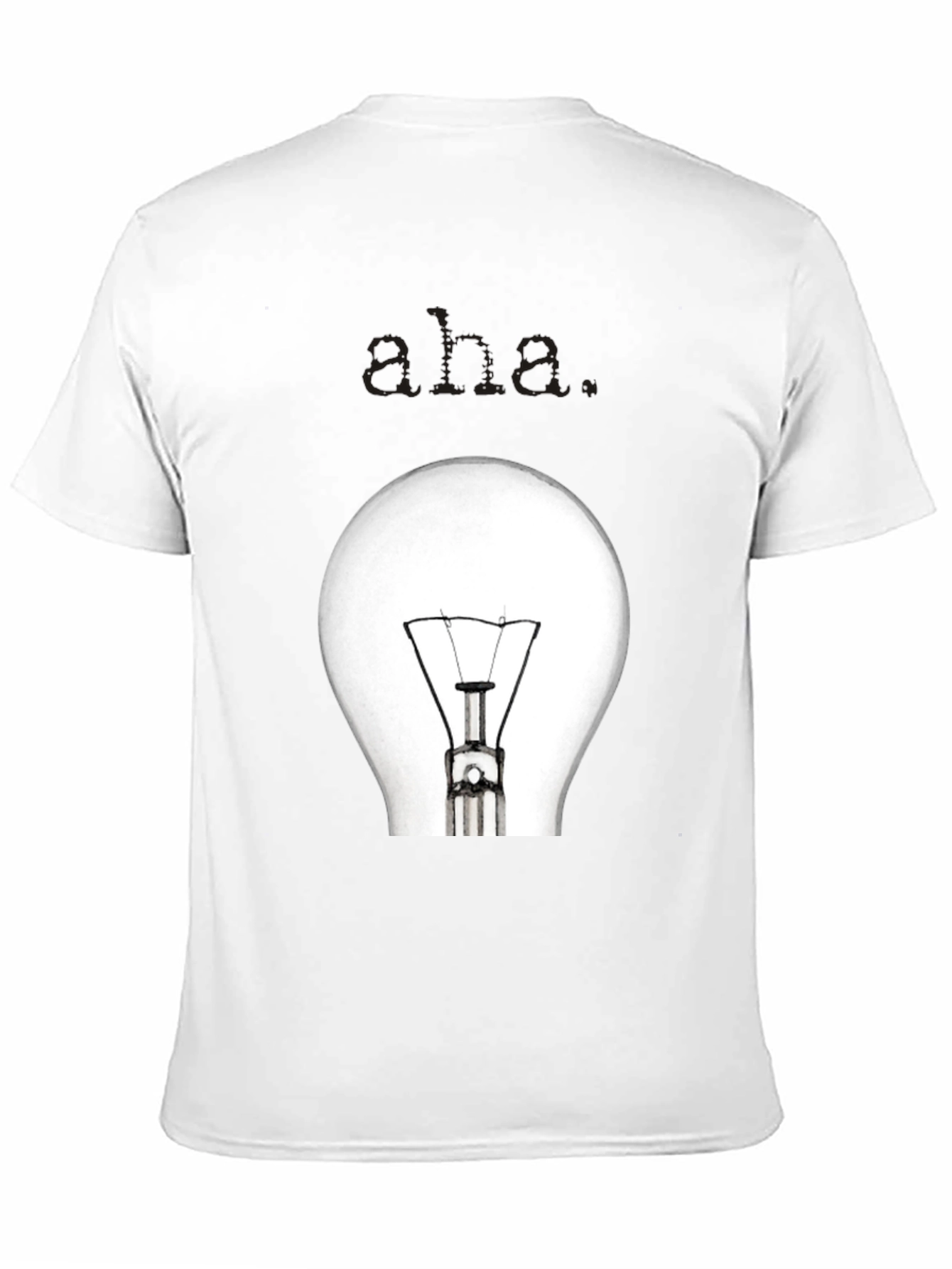 Aha. Lightbulb Graphic Tee - Mens Black T-Shirt