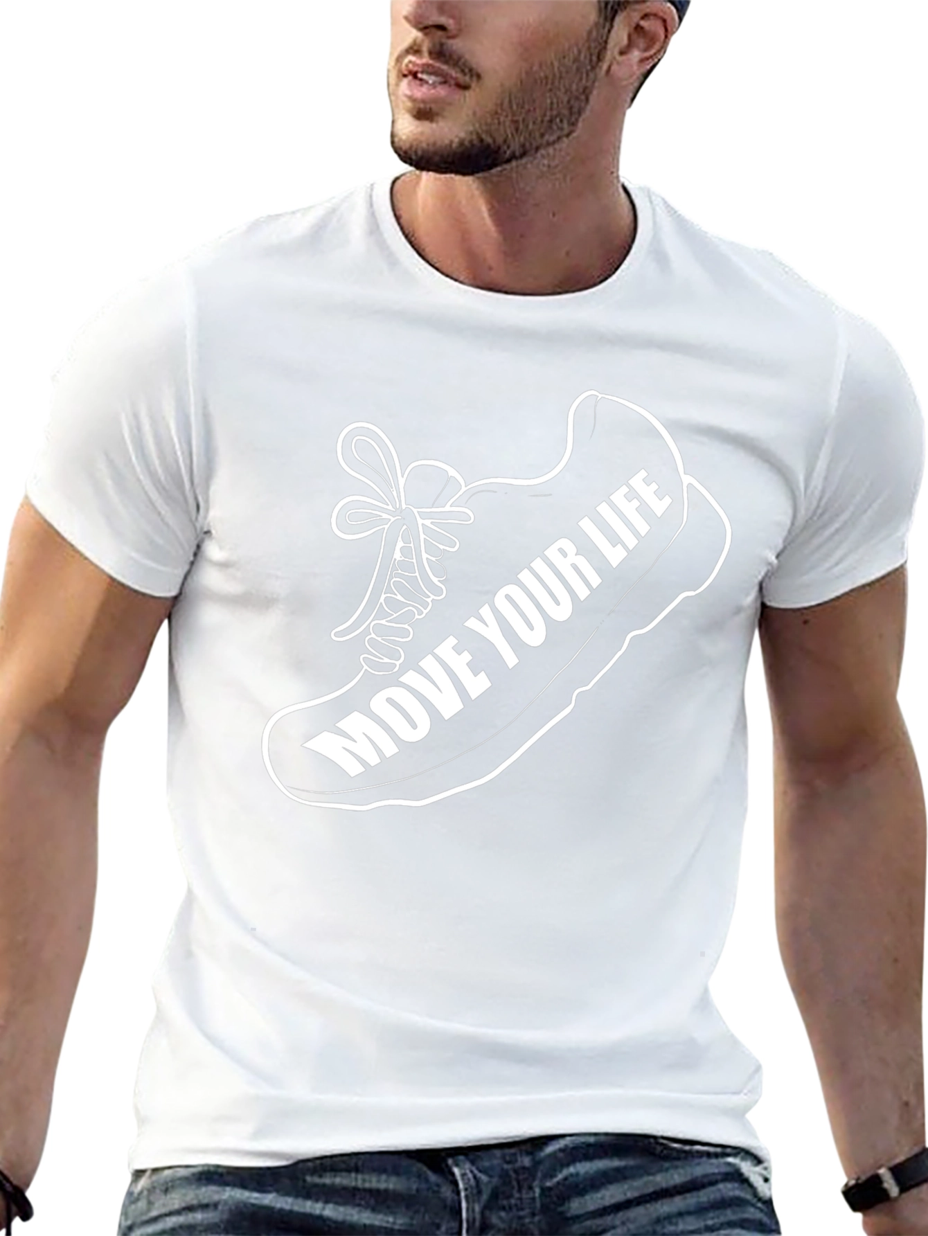 Move Your Life Graphic T-Shirt - Run Fitness Motivation
