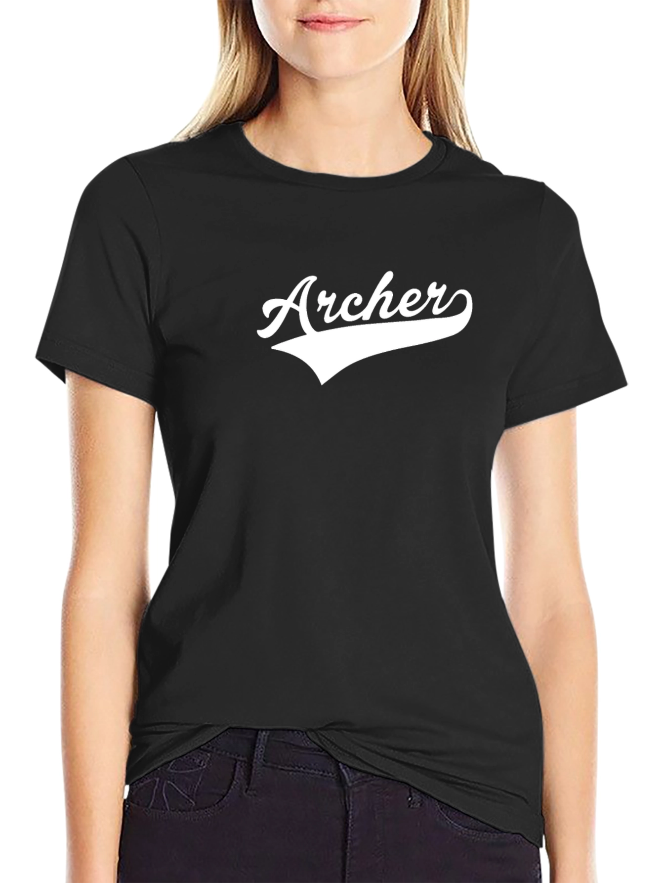 Archer Graphic Print Black T-Shirt