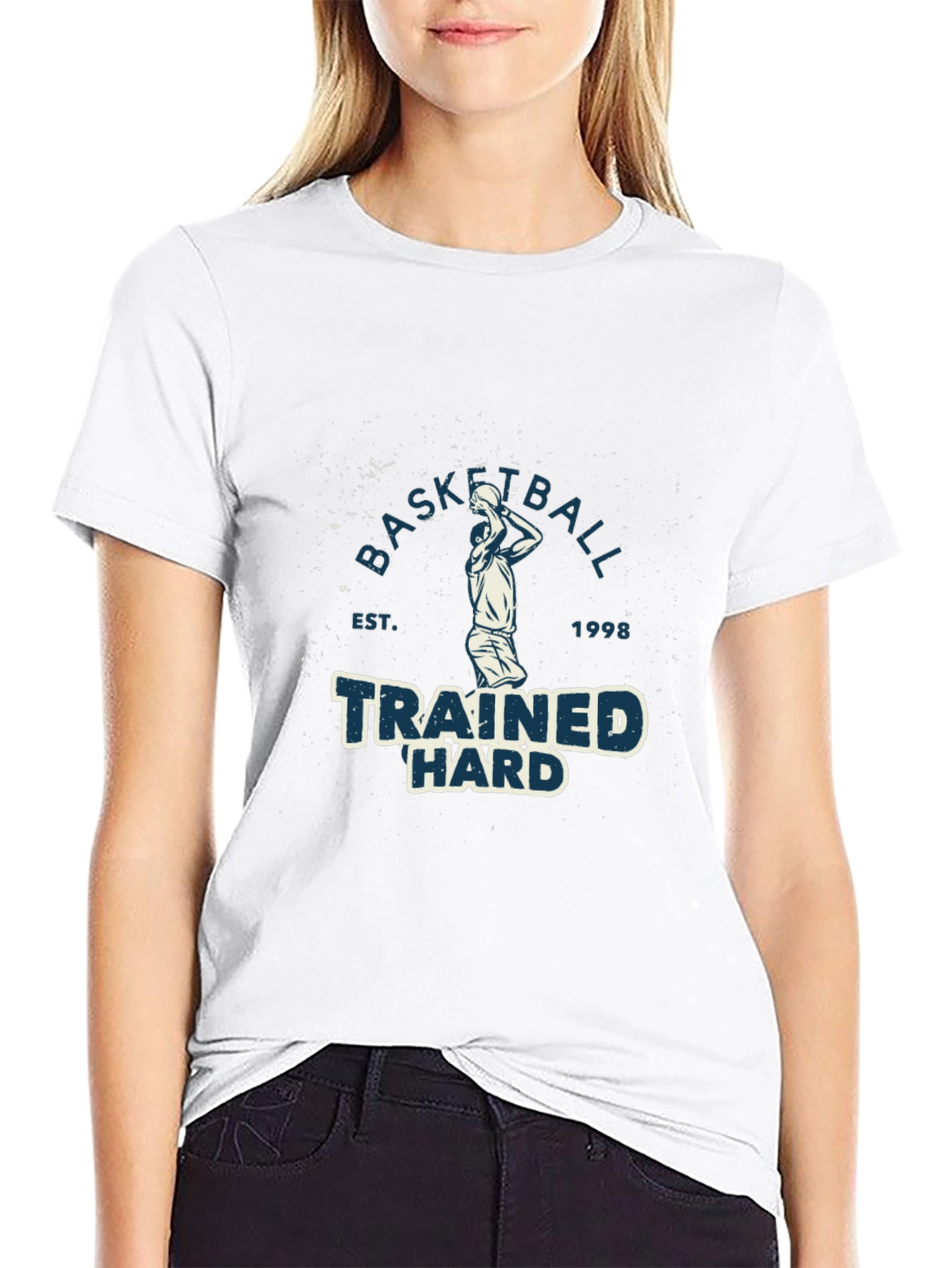 Basketball Trained Hard Graphic T-Shirt