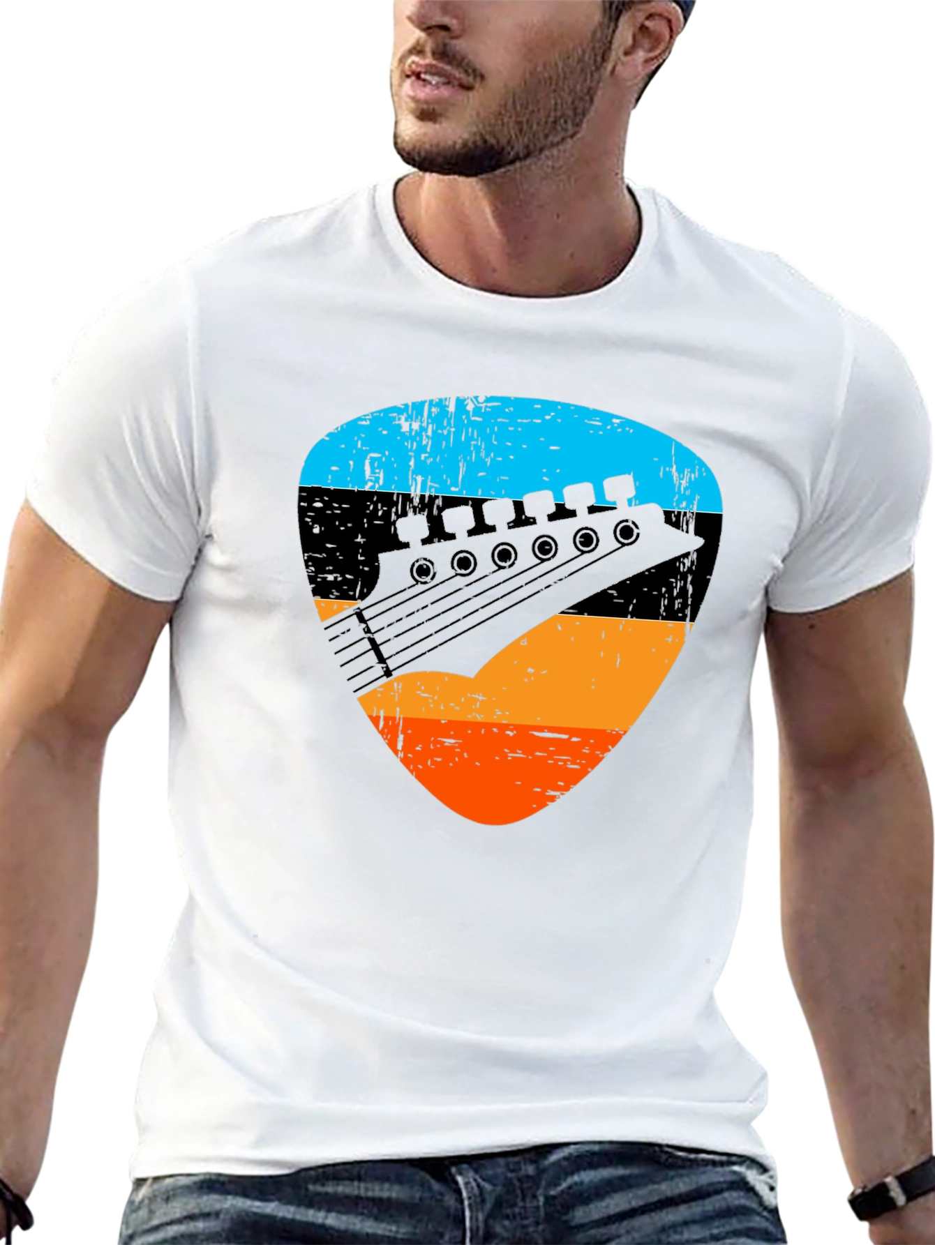 Guitar Pick Graphic Tee - Rock Music Shirt