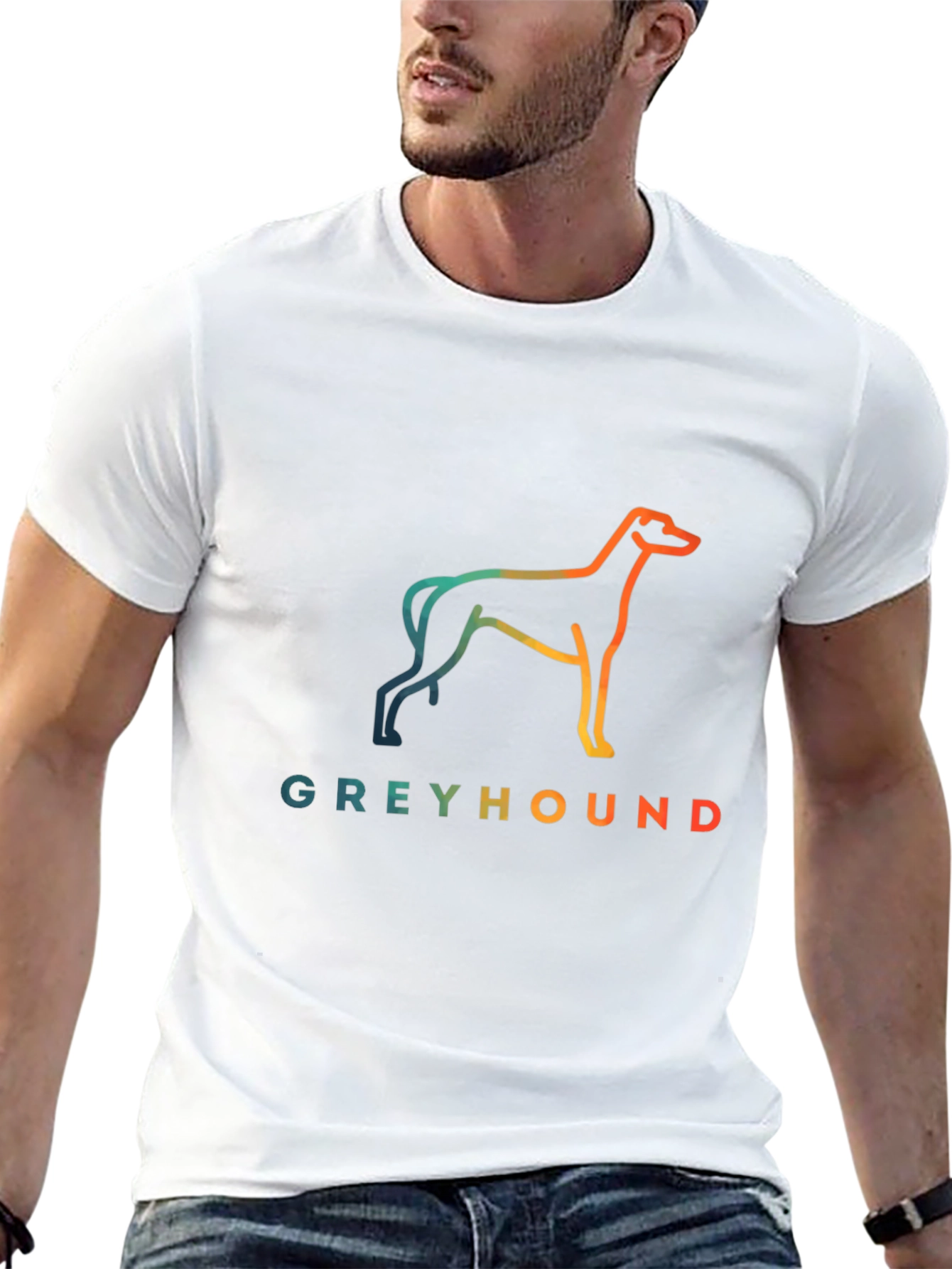 Greyhound Dog Graphic Tee - Unisex Black T-Shirt