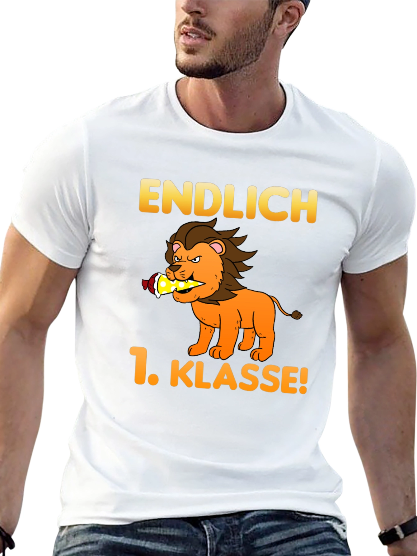 Endlich 1. Klasse! Lion Graphic T-Shirt